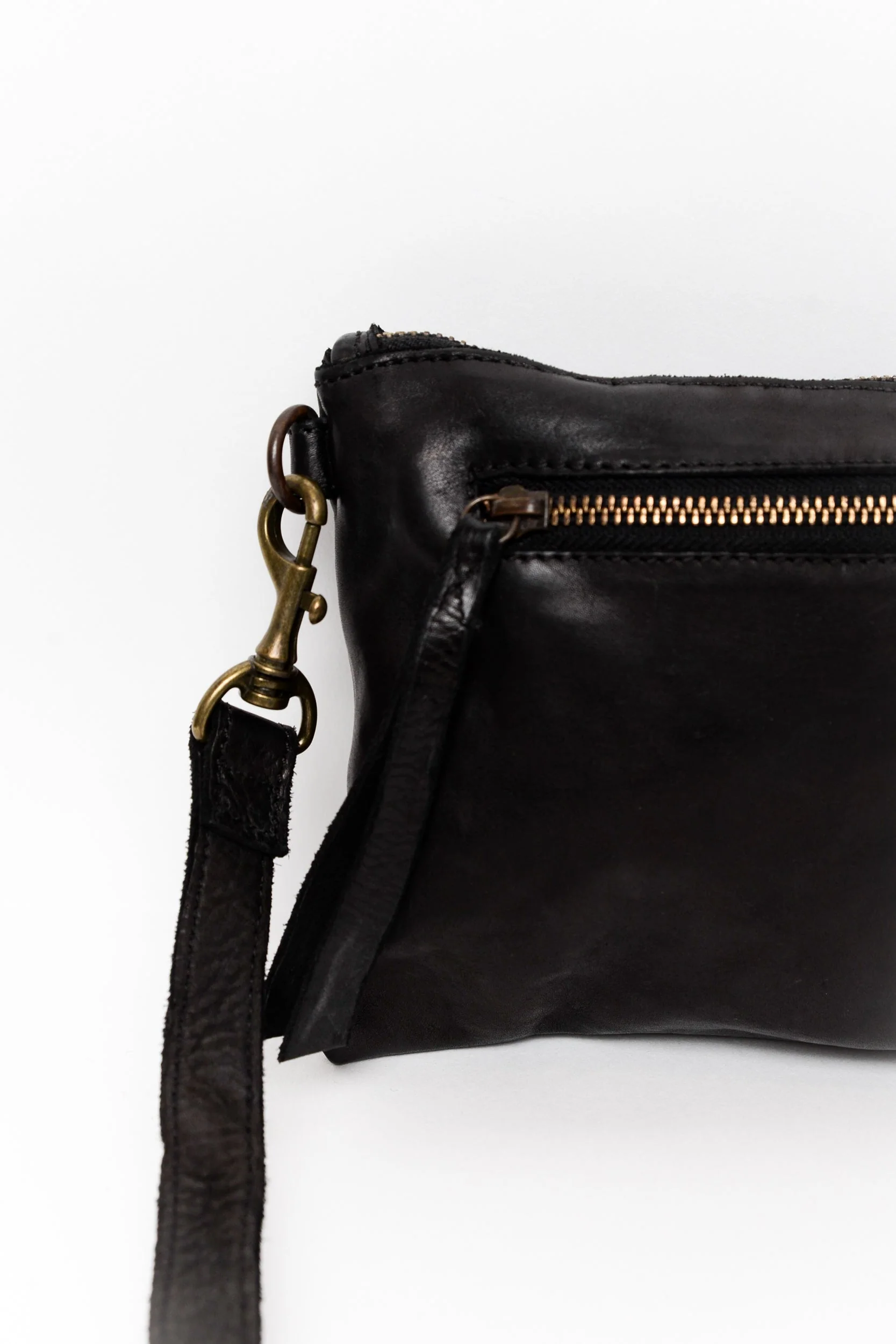 Monterey Black Leather Crossbody Bag - Image 2