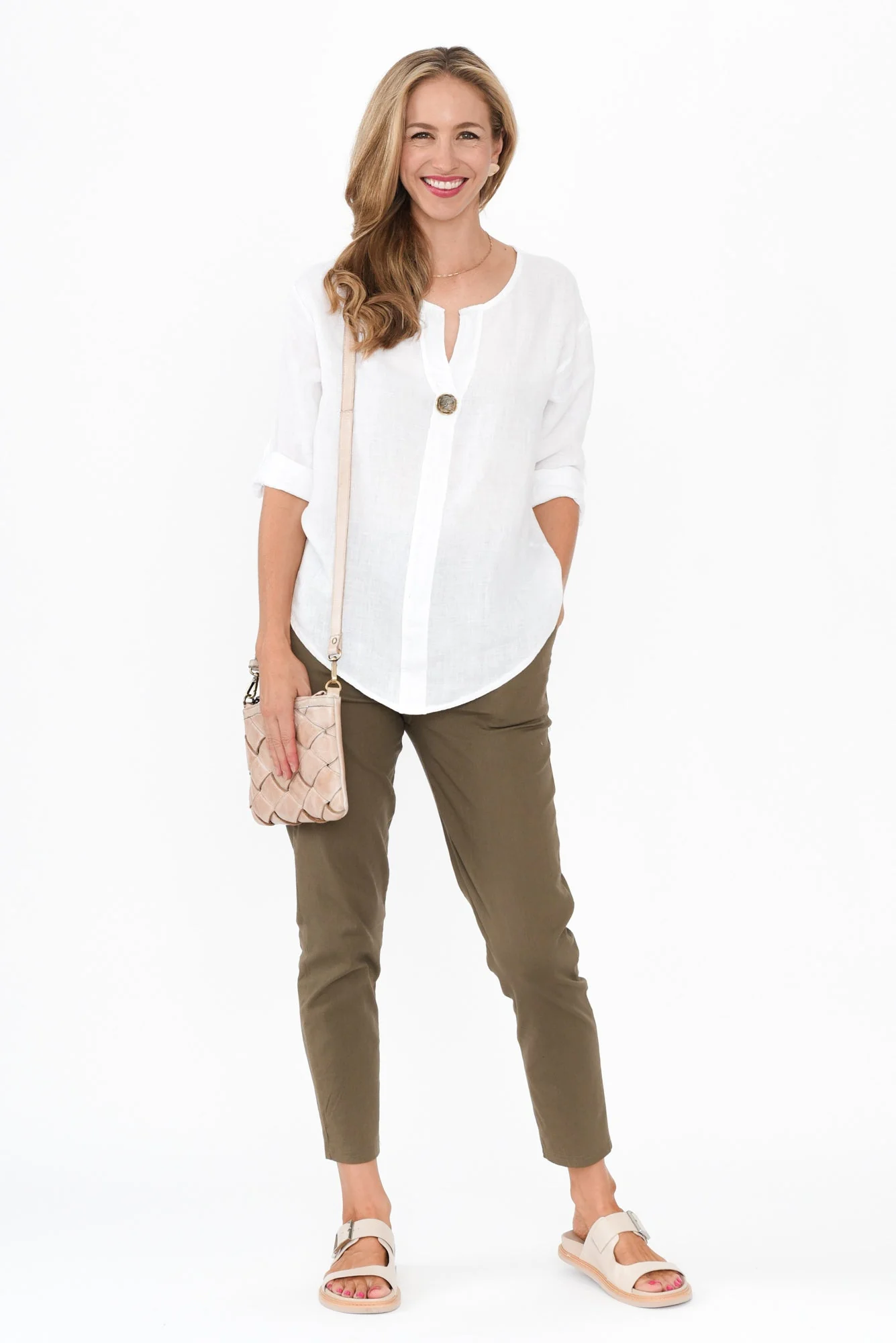 Montgomery Khaki Drawstring Pants - Image 2