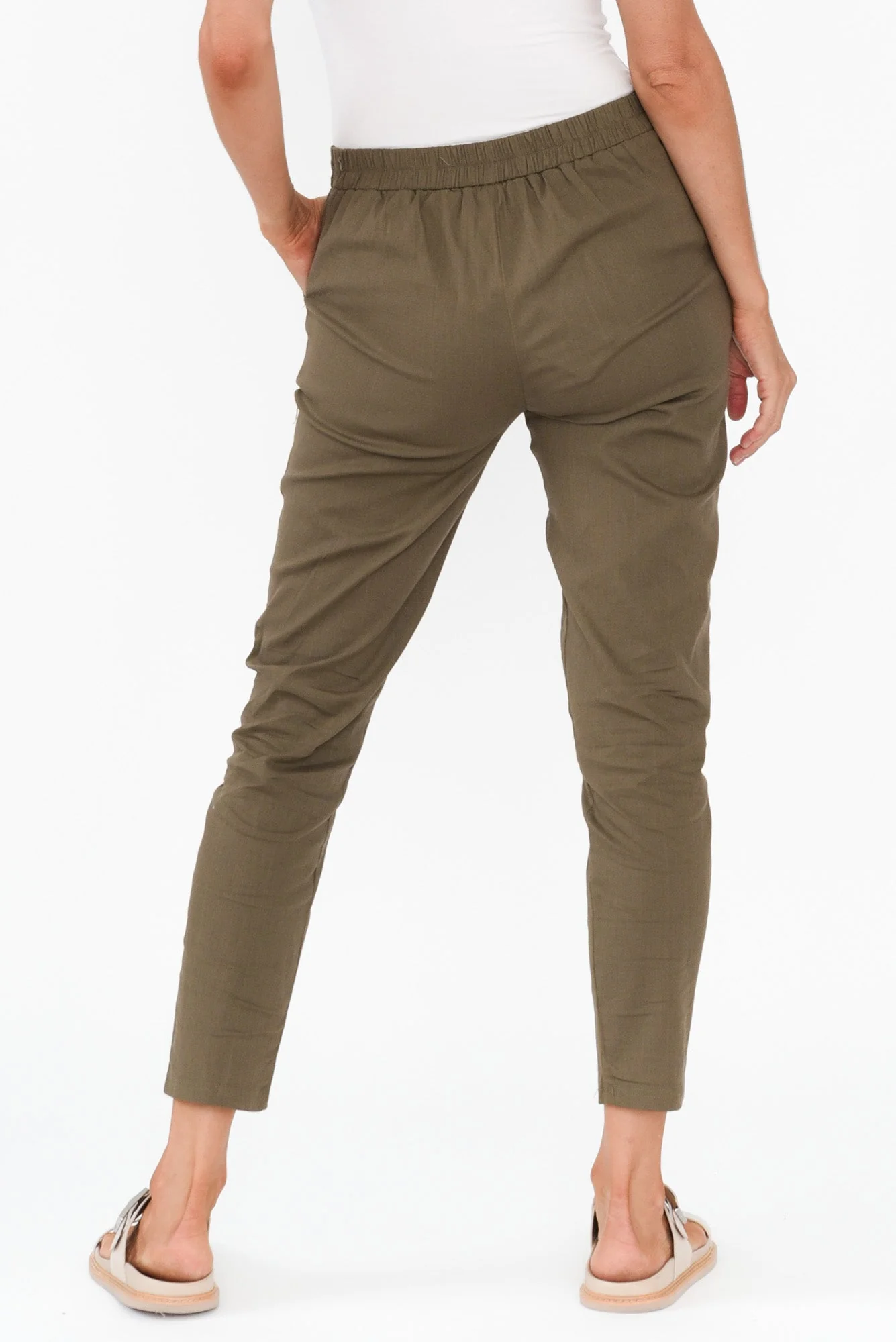 Montgomery Khaki Drawstring Pants - Image 5