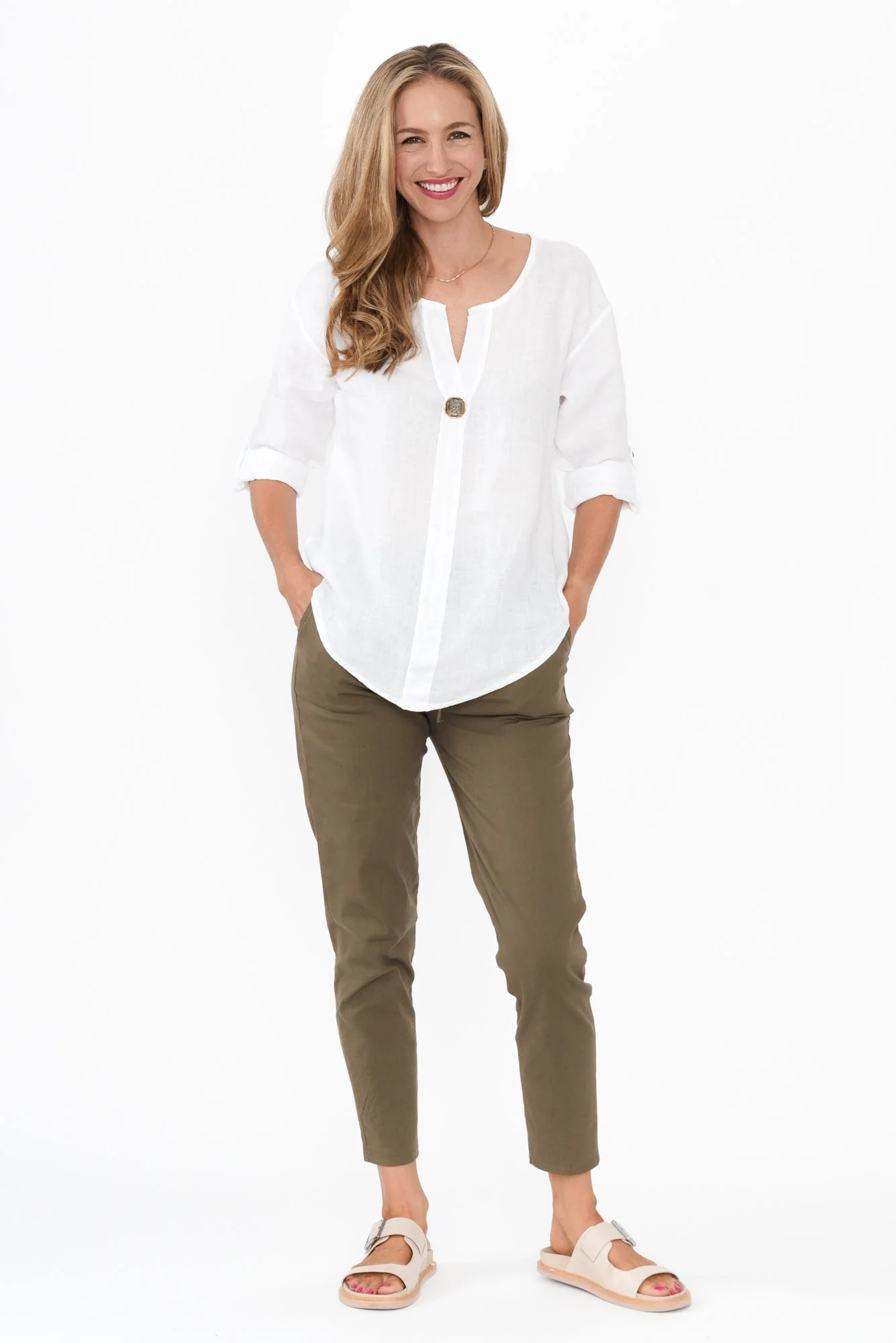 Montgomery Khaki Drawstring Pants - Image 6