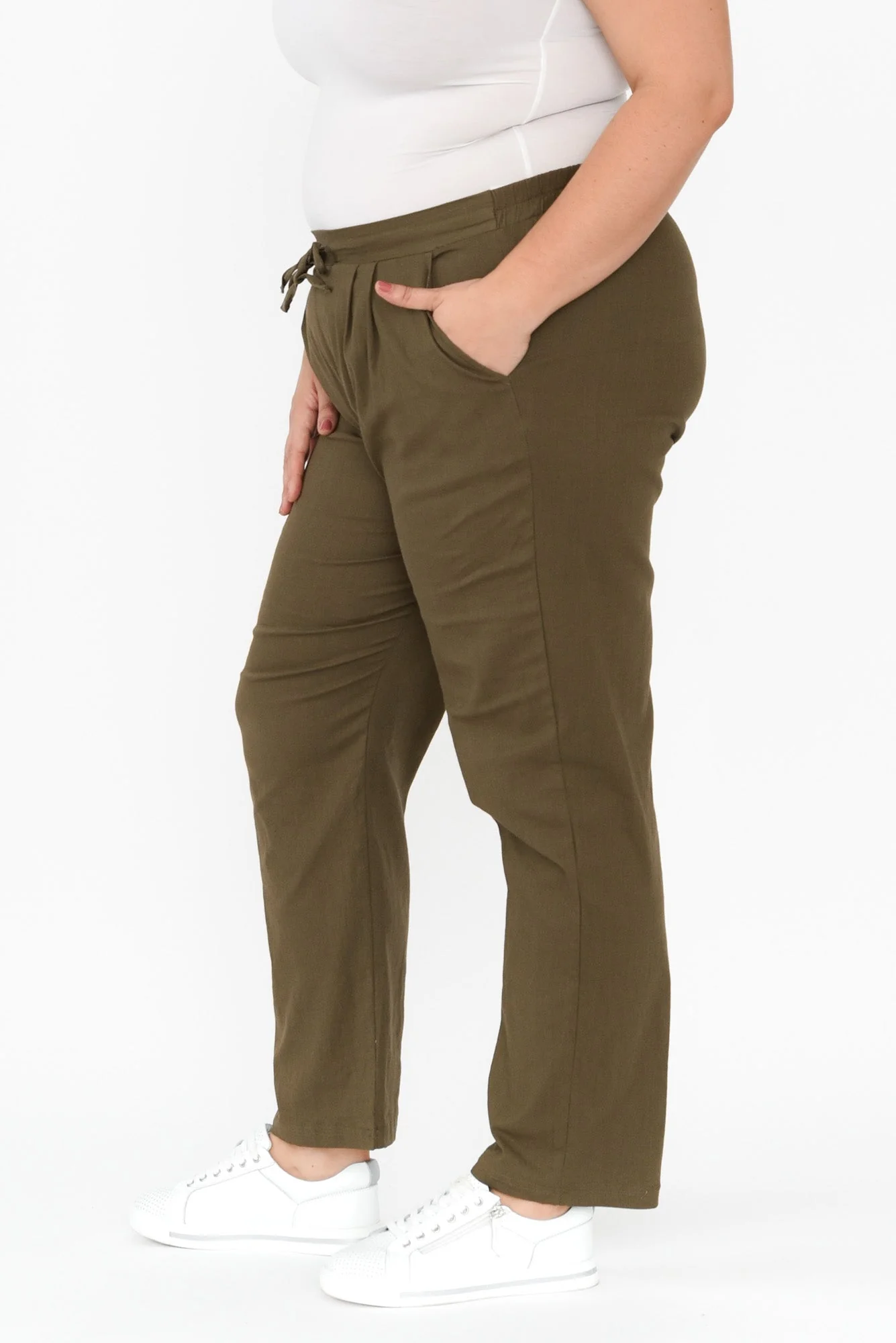 Montgomery Khaki Drawstring Pants - Image 8