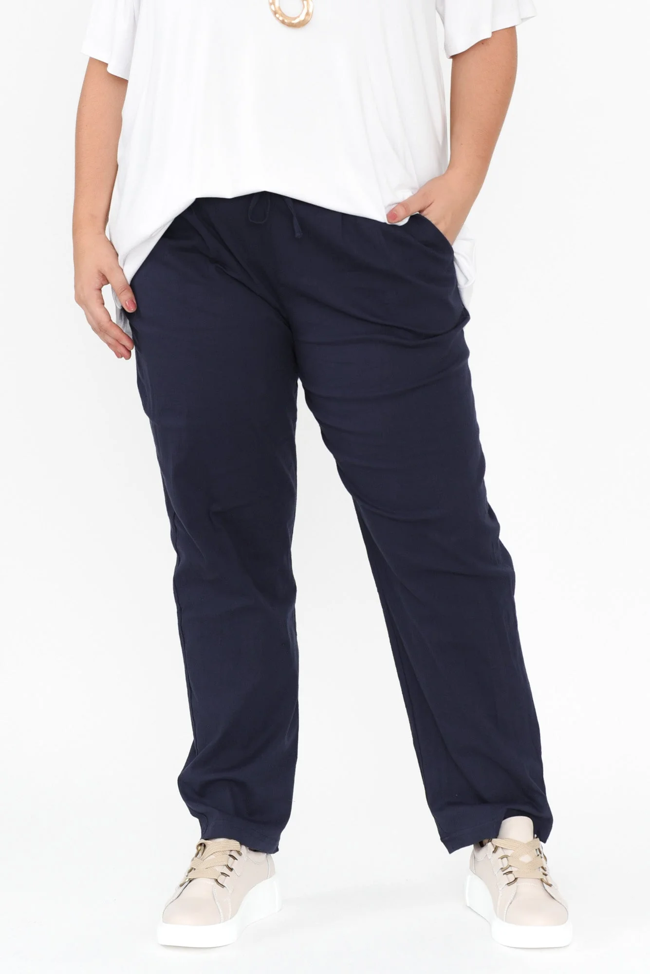 Montgomery Navy Drawstring Pants - Image 8