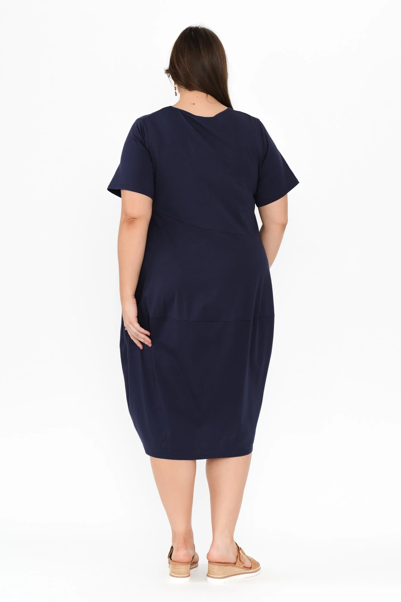 Morgan Indigo Diagonal Seam Dress - Image 11
