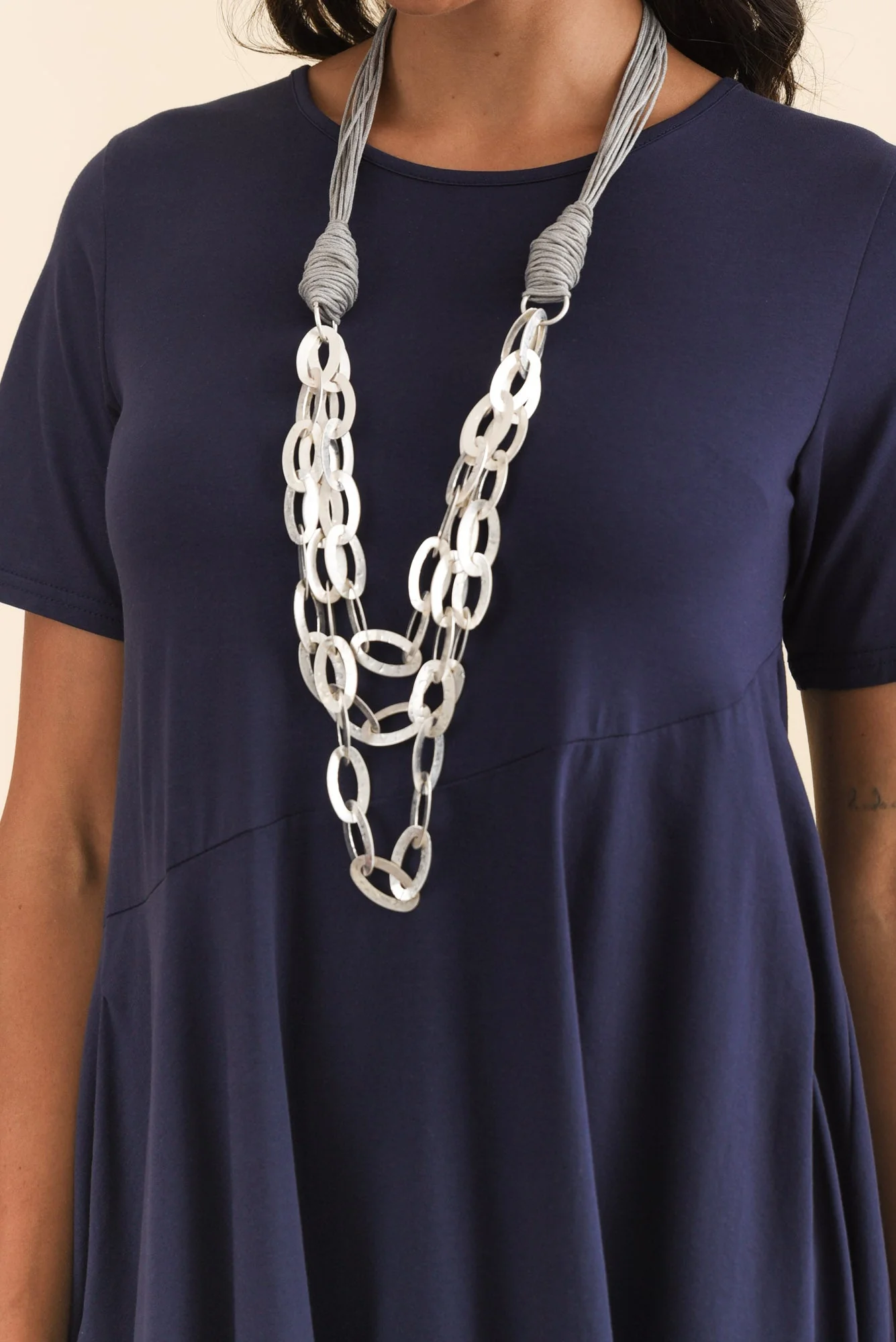 Morgan Indigo Diagonal Seam Dress - Image 6