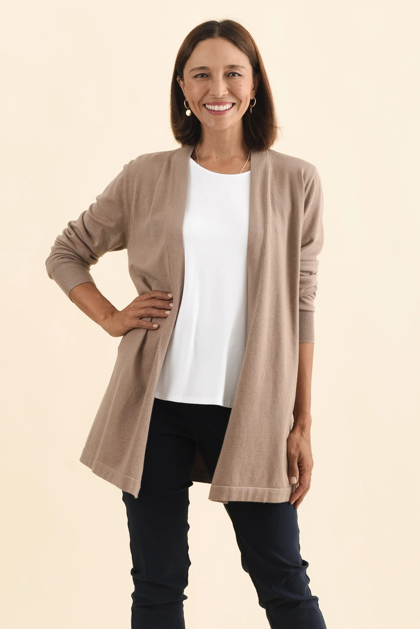 Morocco Mocha Knit Cardigan - Image 2