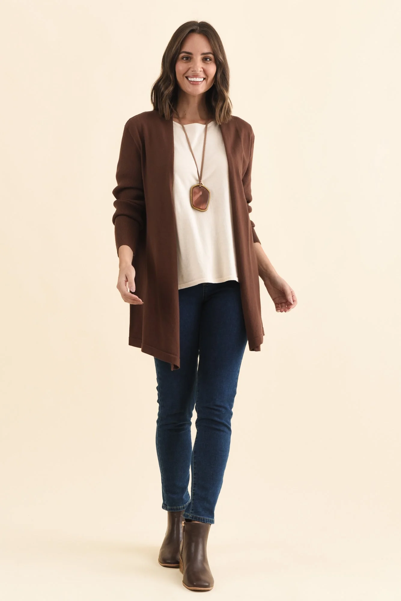 Mosley Chocolate Knit Cardigan - Image 6