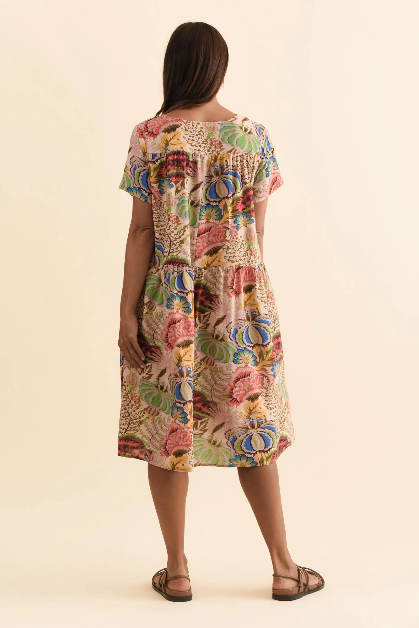 Murano Green Botanical Cotton Dress - Image 4