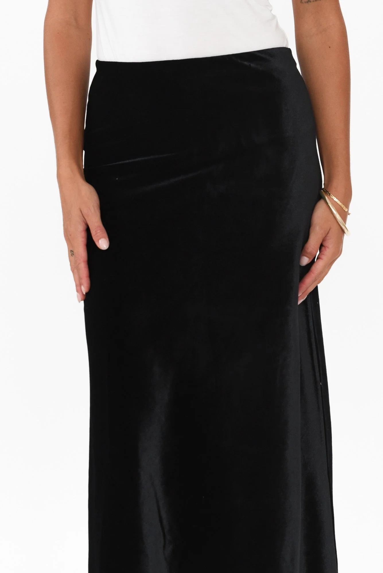 Mustang Sally Black Velvet Skirt - Image 5