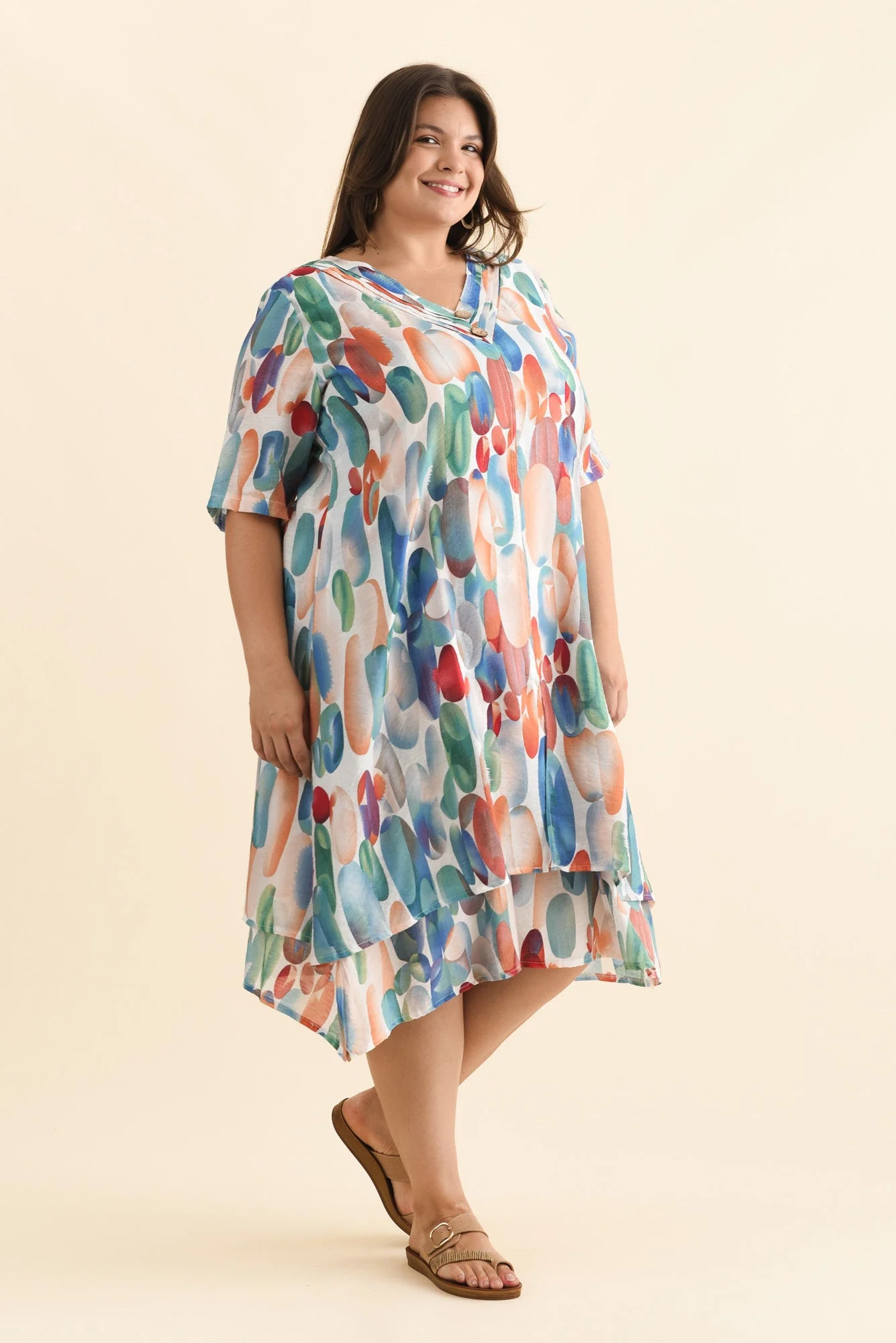 Nala Blue Circle Layers Dress - Image 10