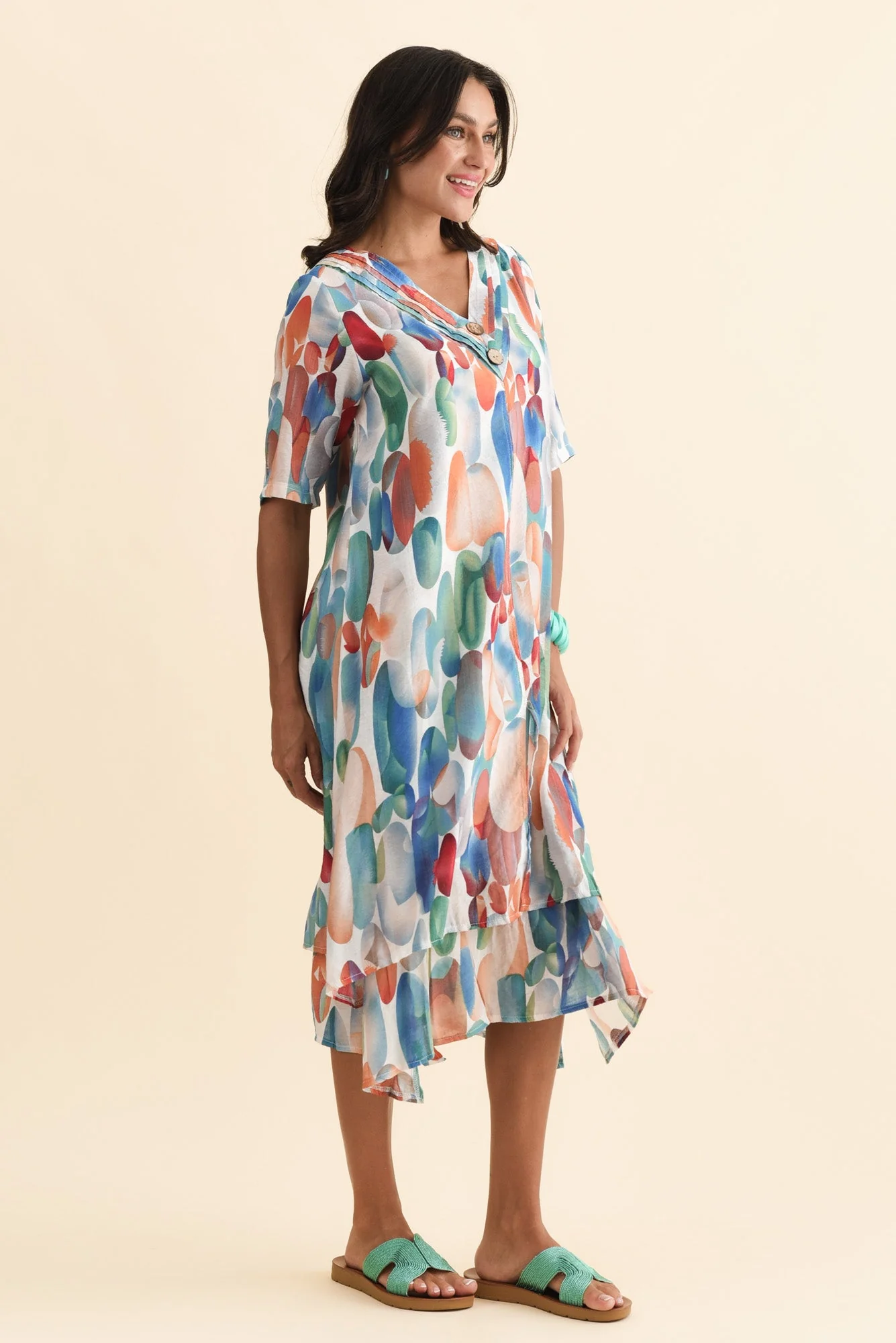 Nala Blue Circle Layers Dress - Image 4