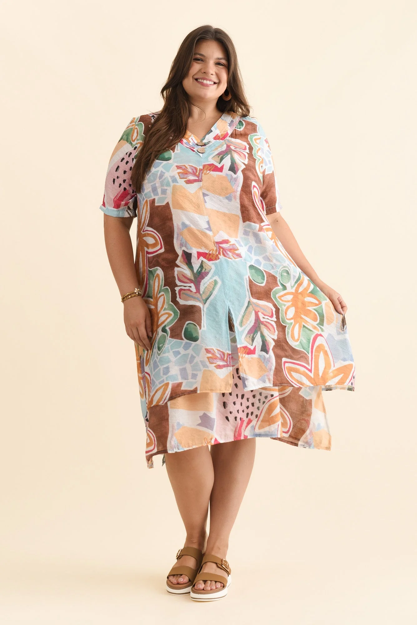 Nala Blue Flower Layers Dress - Image 7