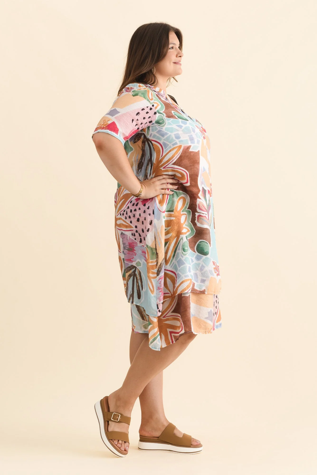 Nala Blue Flower Layers Dress - Image 9