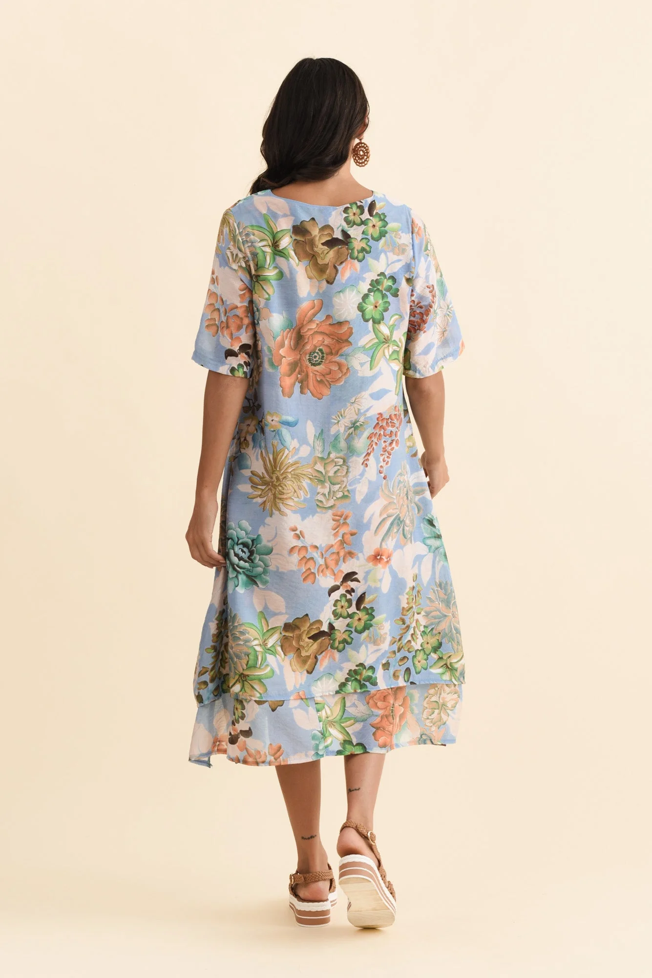 Nala Blue Garden Layers Dress - Image 4