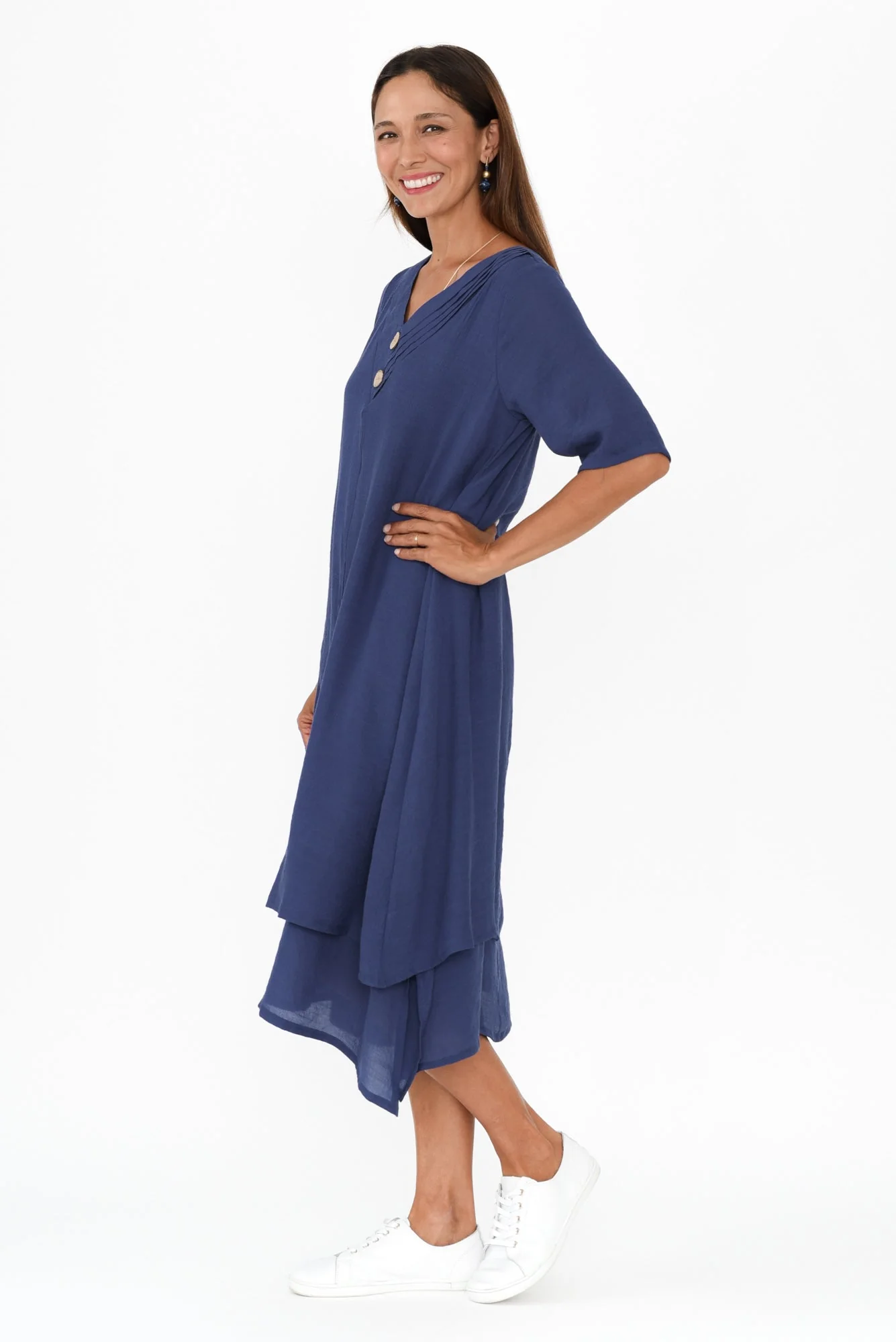 Nala Deep Blue Layers Dress - Image 4