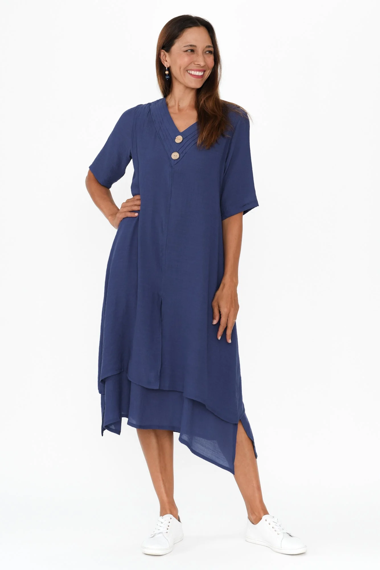 Nala Deep Blue Layers Dress - Image 7