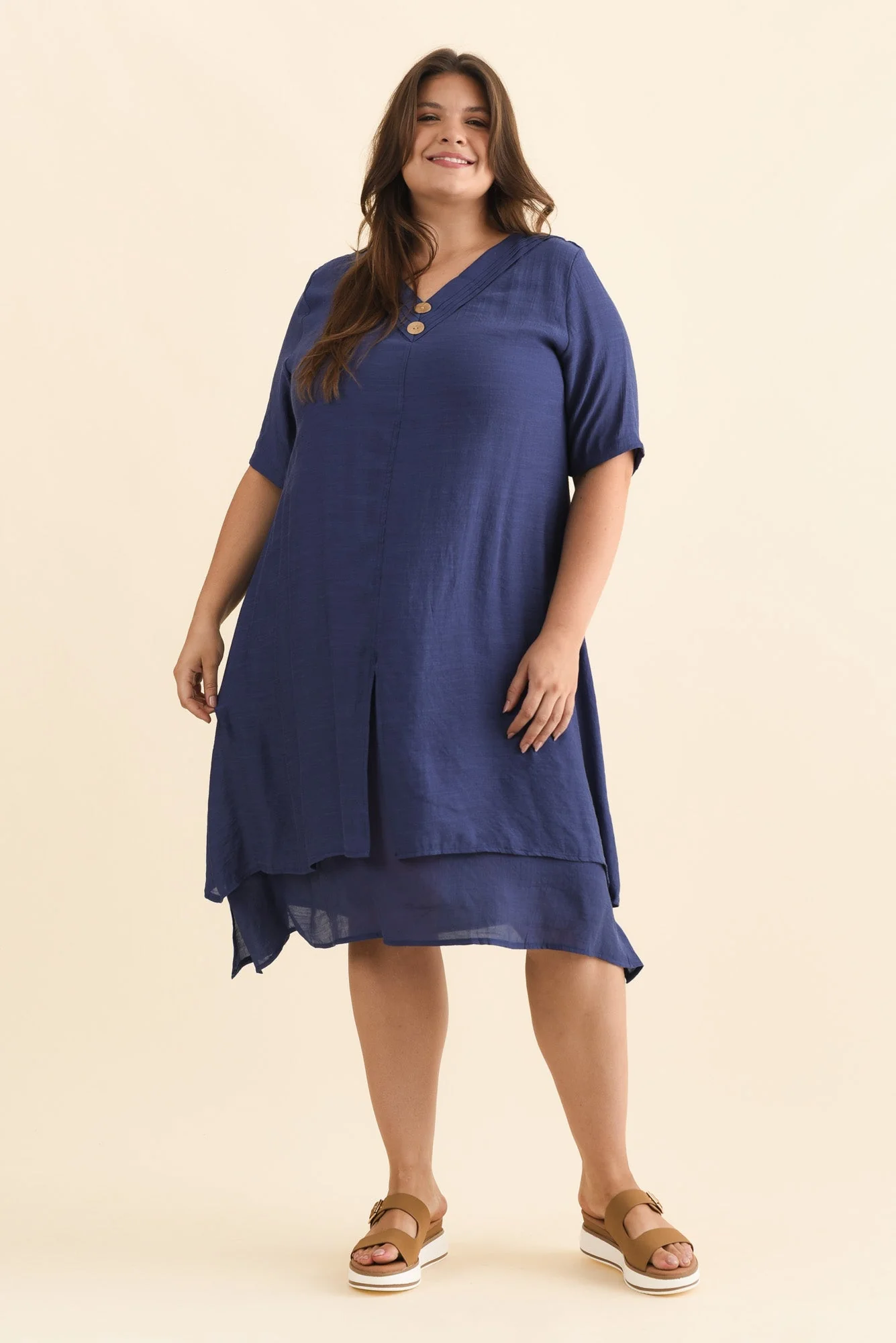 Nala Deep Blue Layers Dress - Image 8
