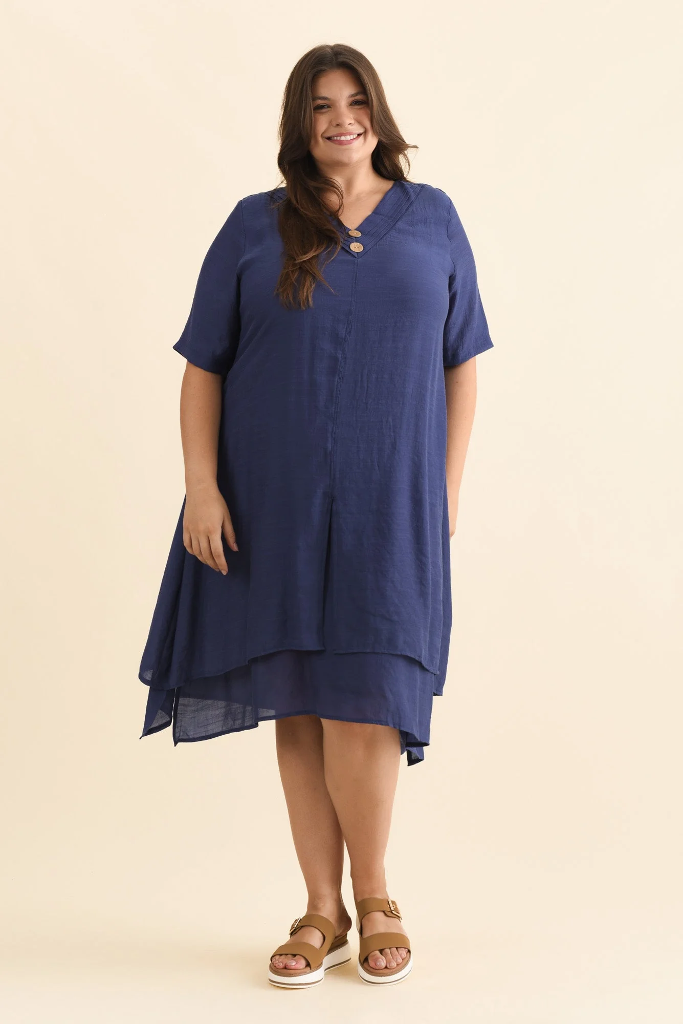 Nala Deep Blue Layers Dress - Image 9
