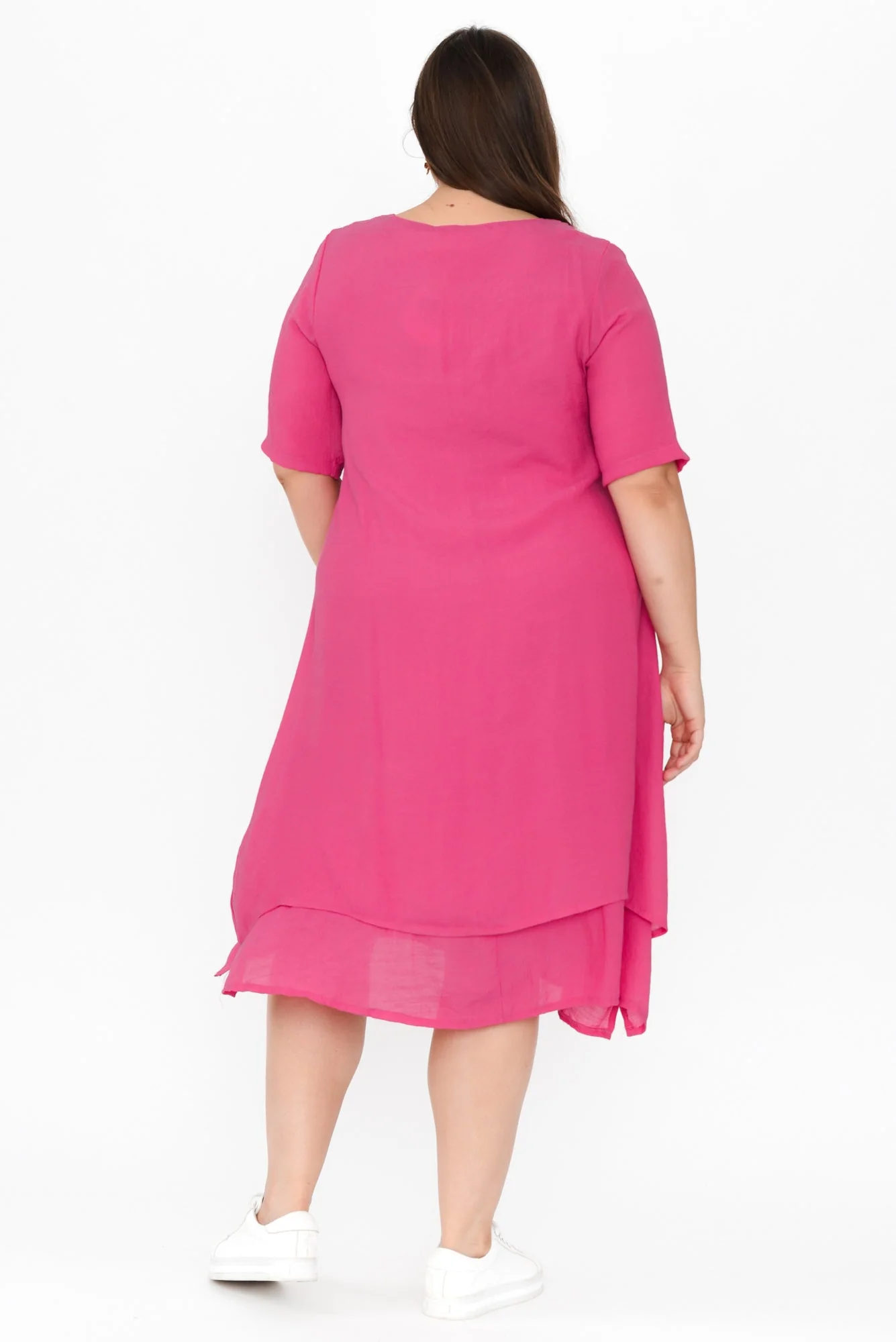 Nala Hot Pink Layers Dress - Image 10