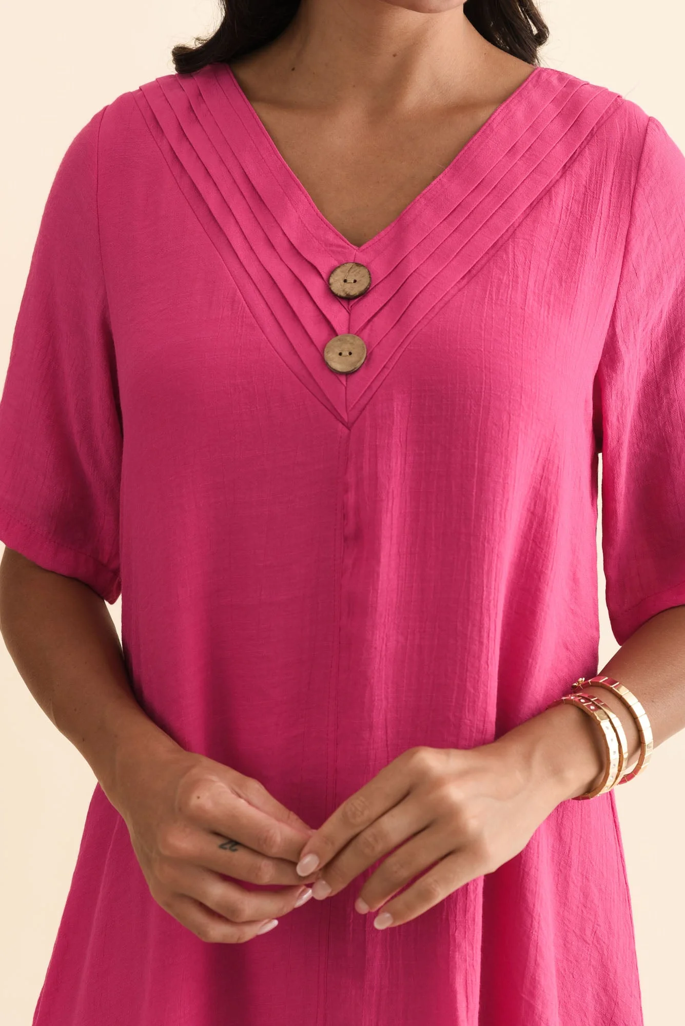 Nala Hot Pink Layers Dress - Image 6