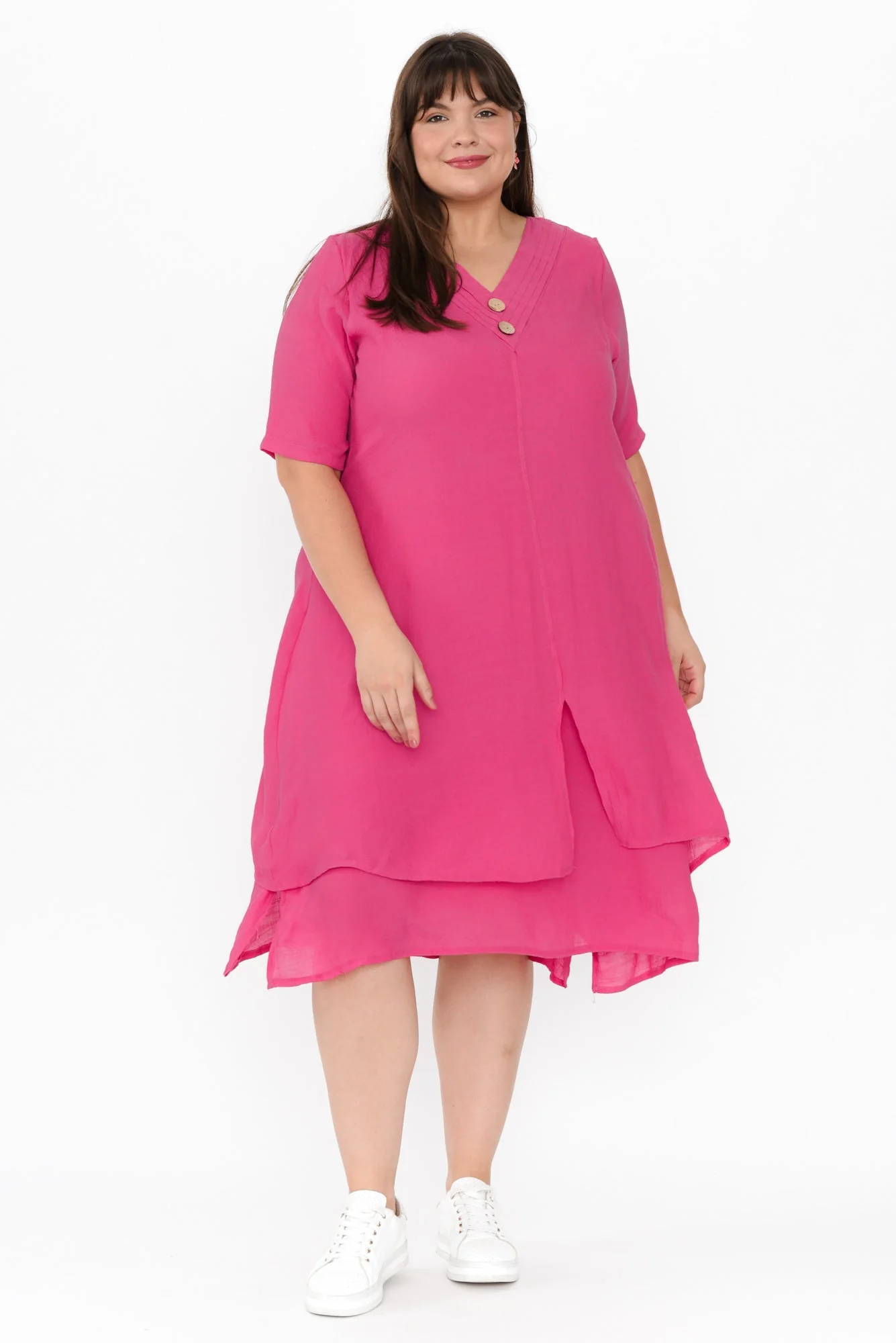 Nala Hot Pink Layers Dress - Image 8