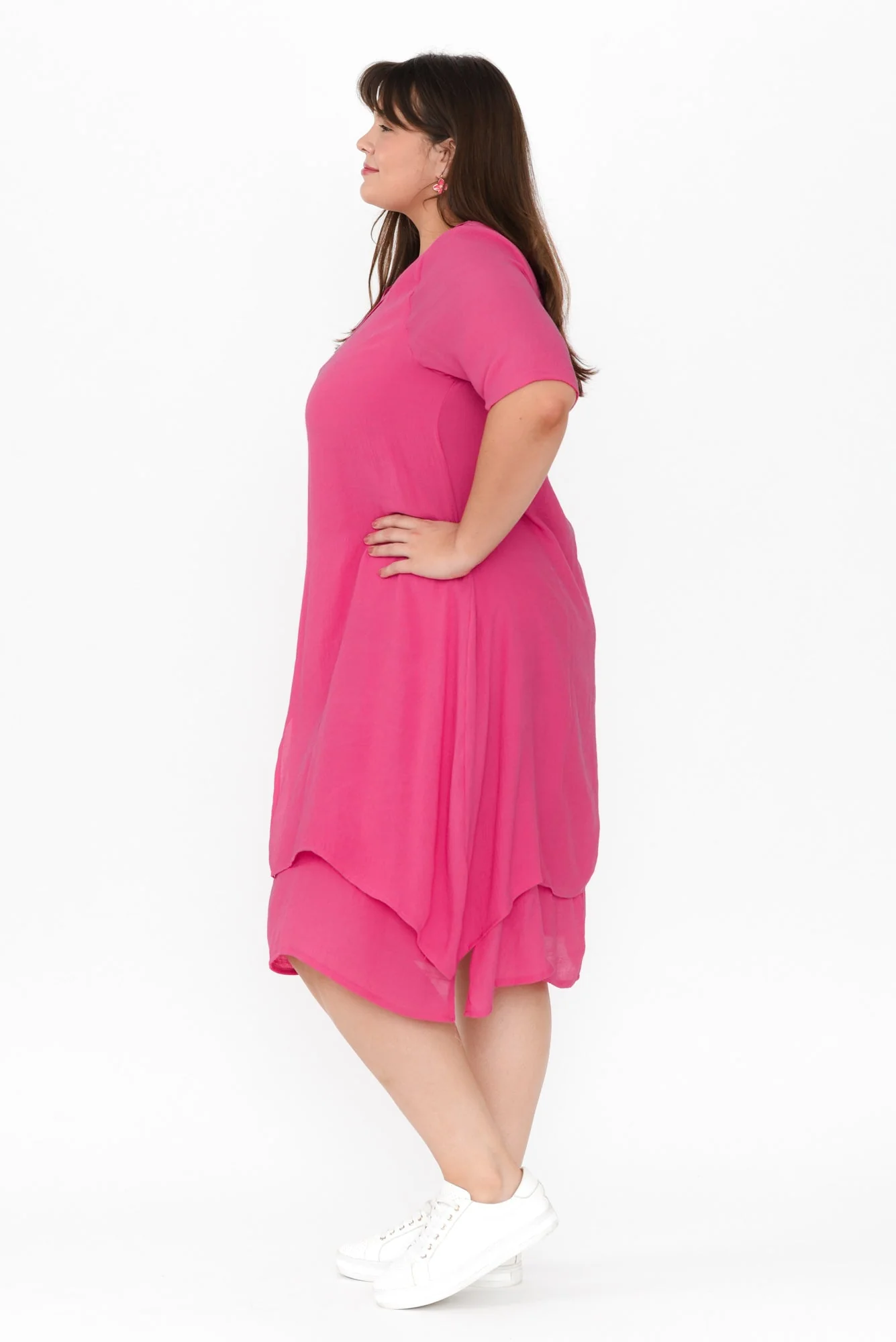 Nala Hot Pink Layers Dress - Image 9