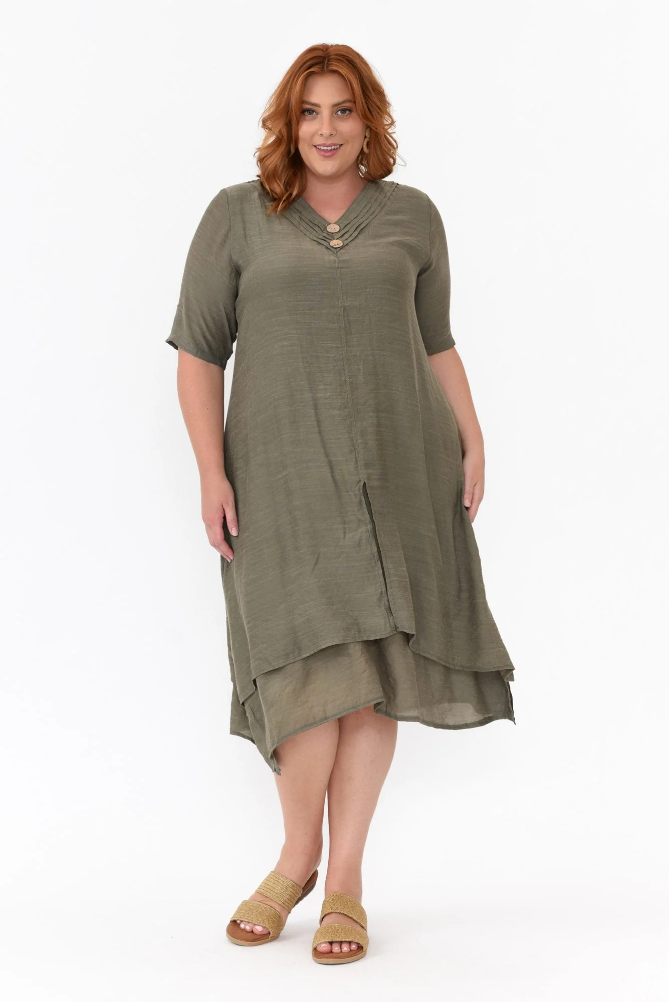 Nala Khaki Layers Dress - Image 9