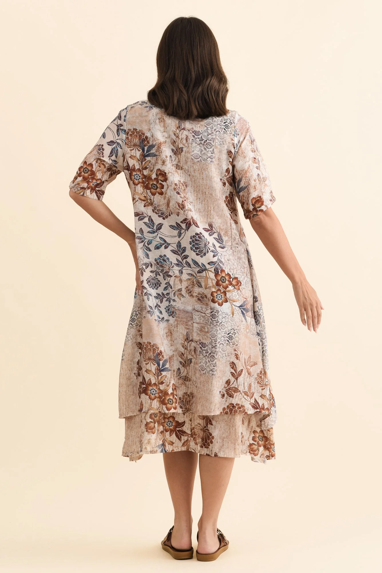 Nala Mocha Garden Layers Dress - Image 4