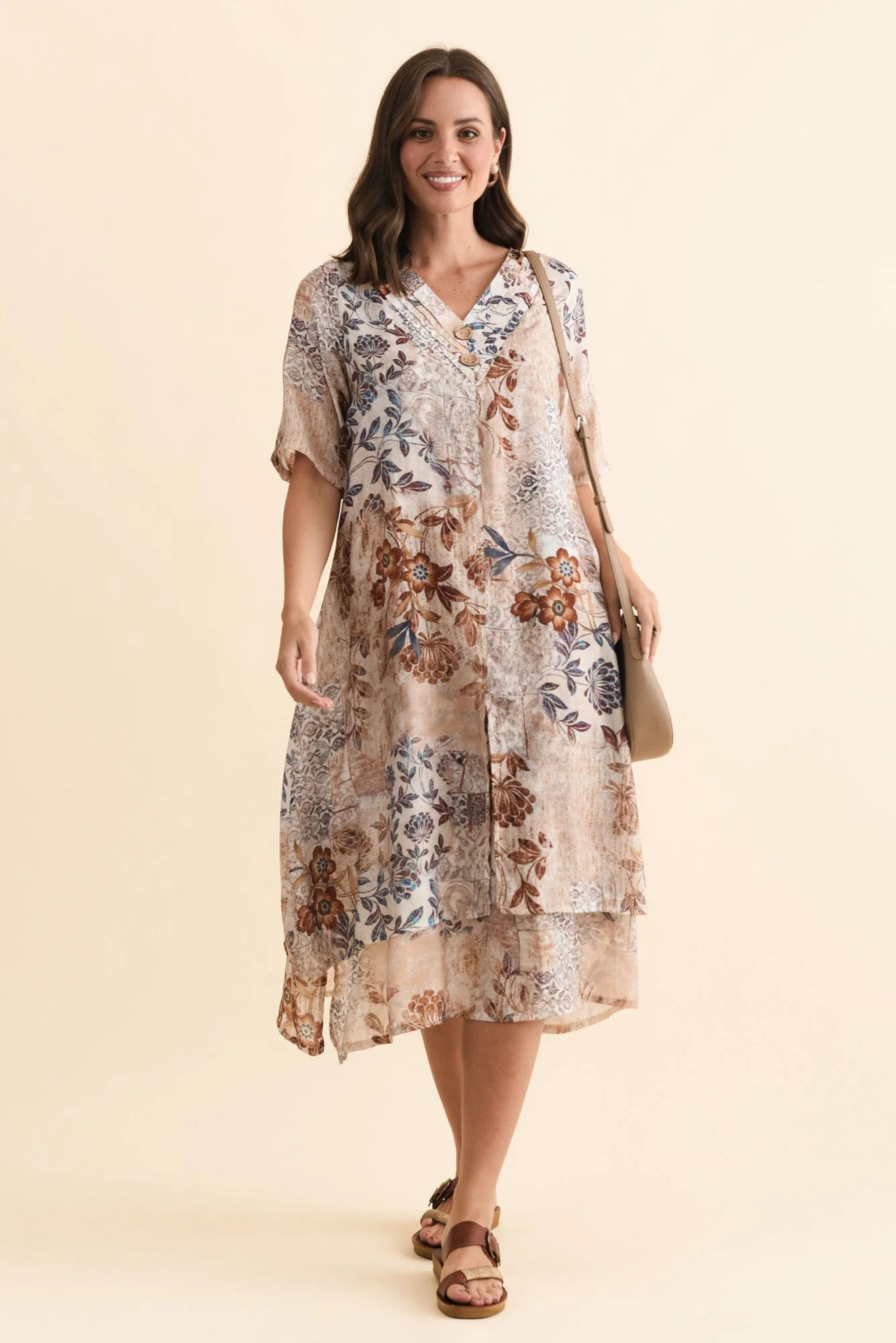 Nala Mocha Garden Layers Dress - Image 6
