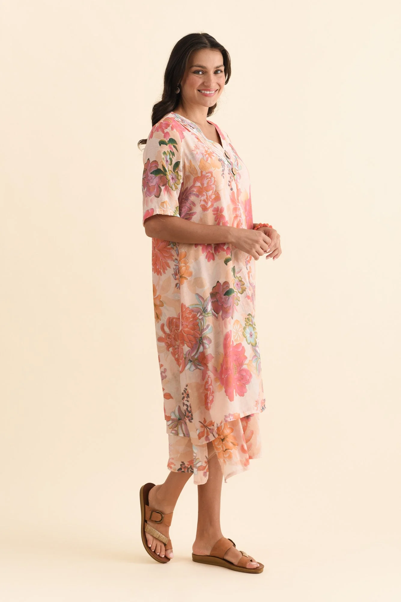 Nala Orange Garden Layers Dress - Image 3