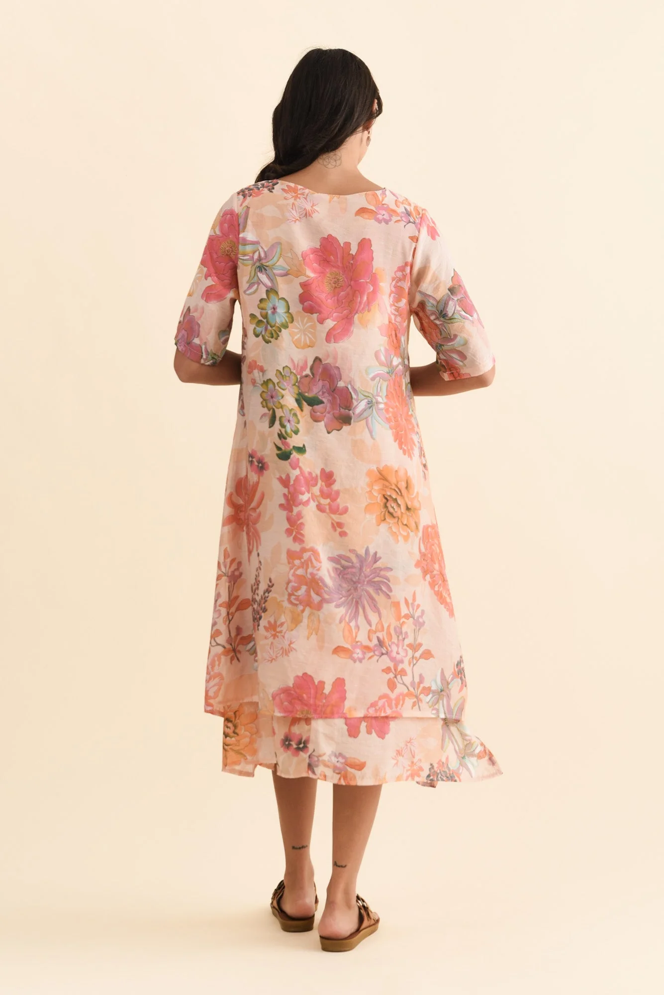 Nala Orange Garden Layers Dress - Image 4