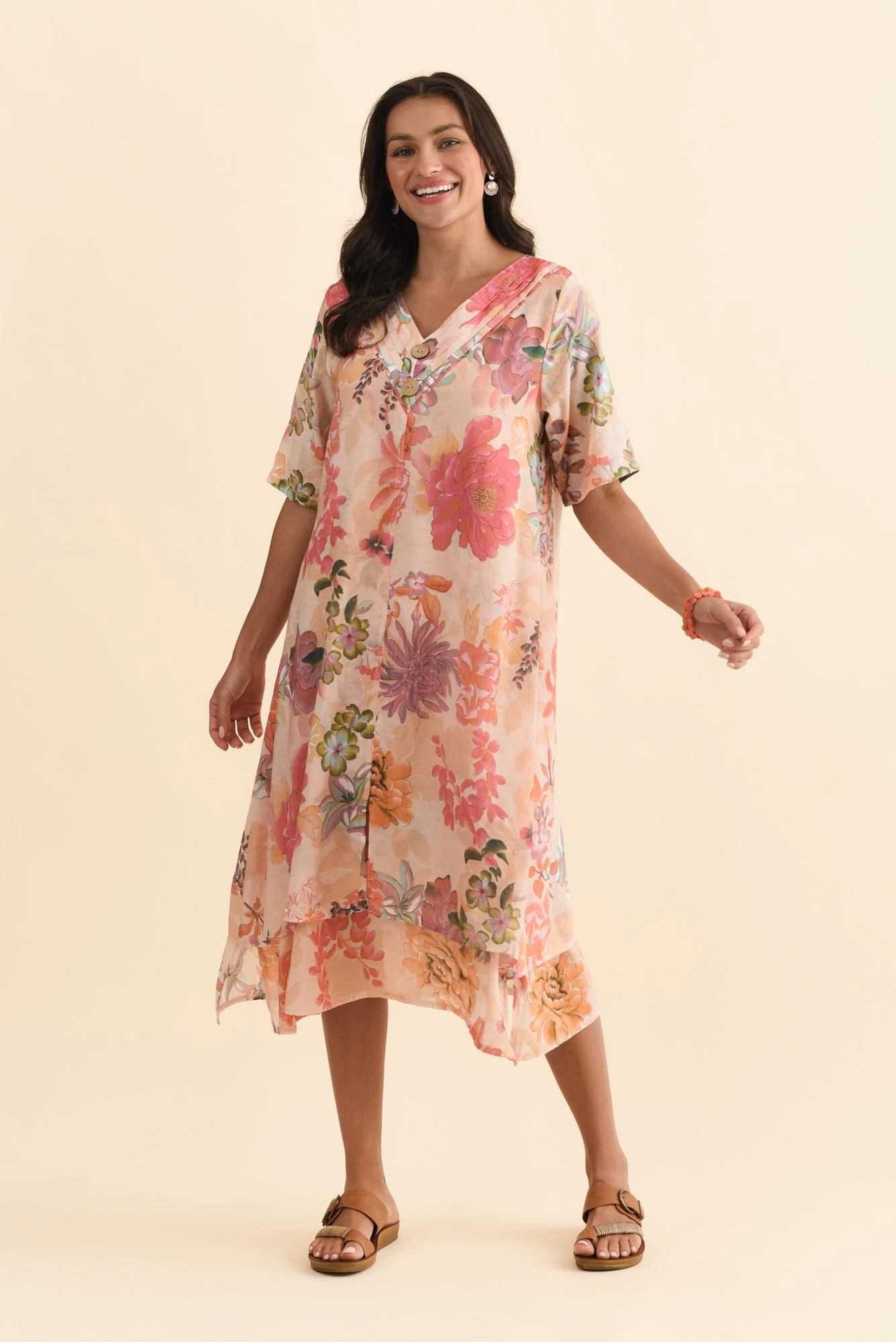 Nala Orange Garden Layers Dress - Image 6