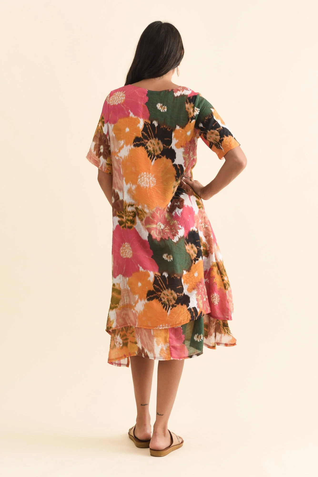 Nala Pink Flower Layers Dress - Image 5