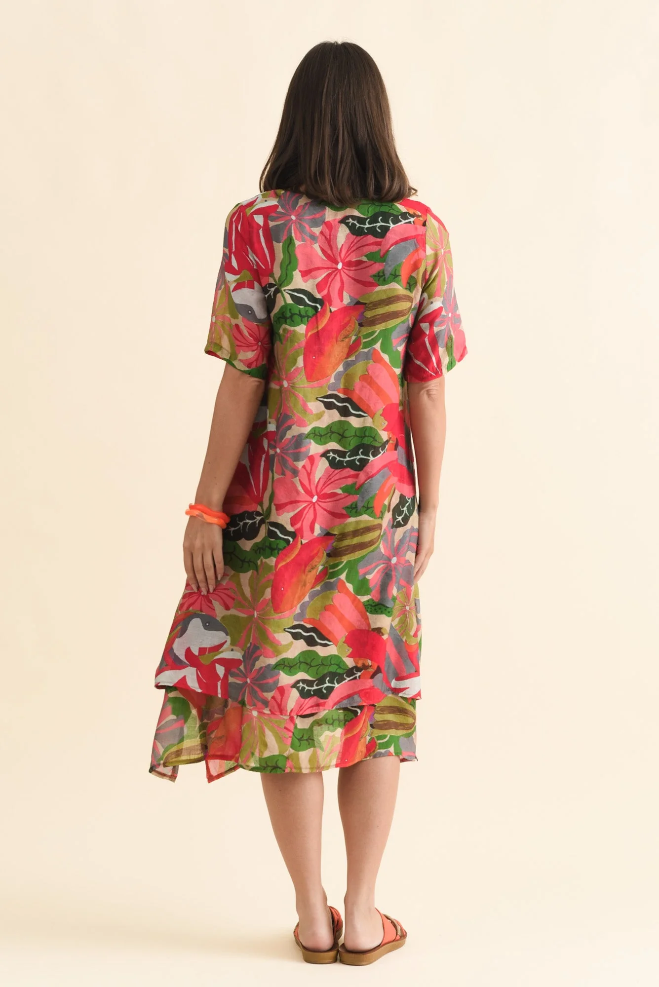 Nala Pink Hibiscus Layers Dress - Image 5