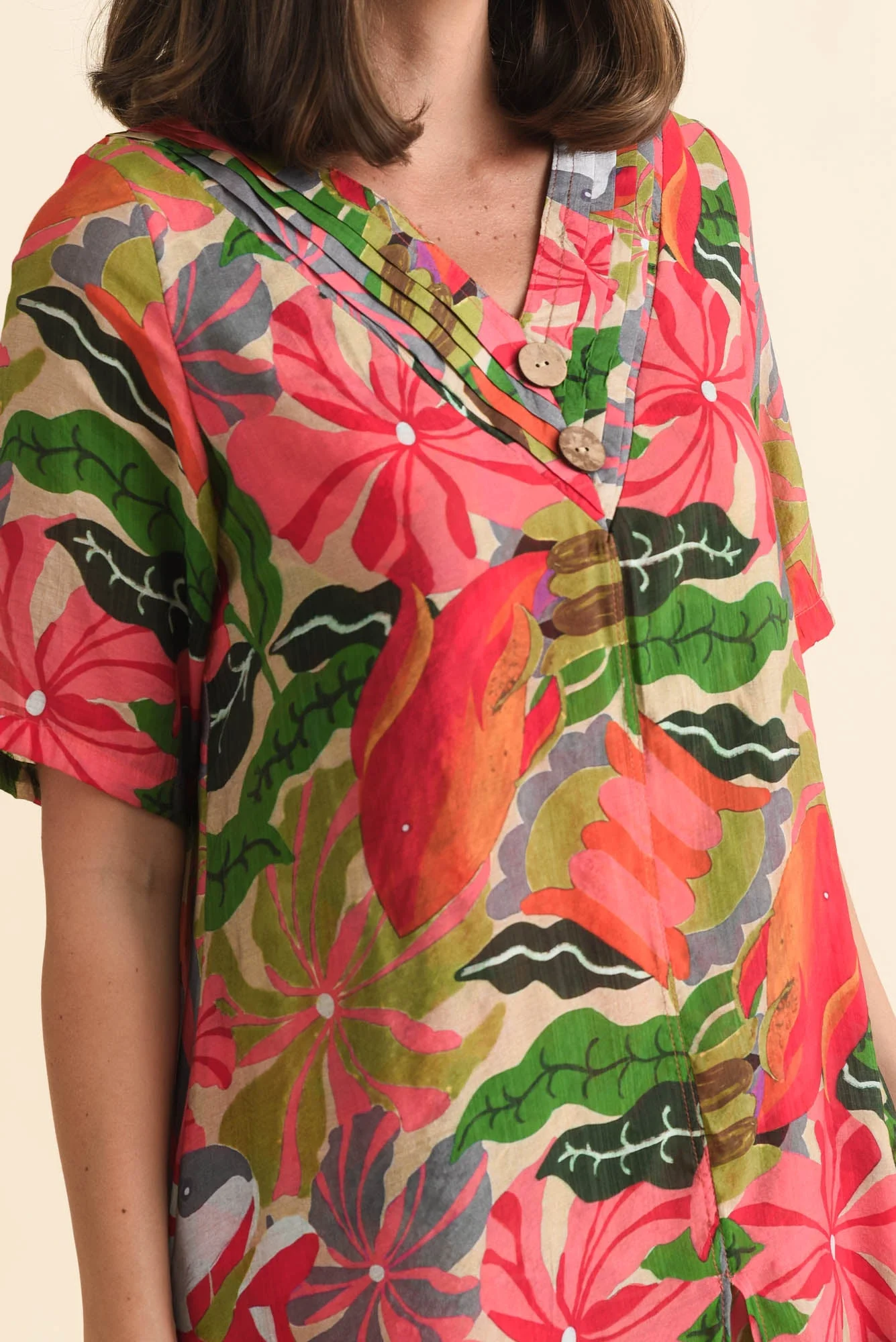 Nala Pink Hibiscus Layers Dress - Image 6