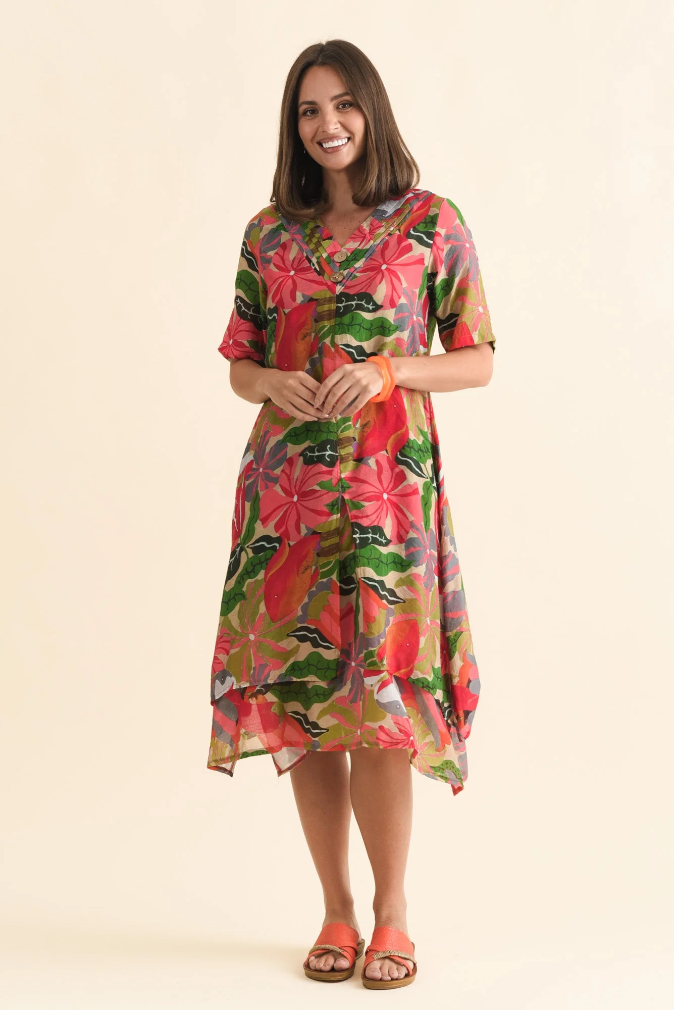 Nala Pink Hibiscus Layers Dress - Image 7