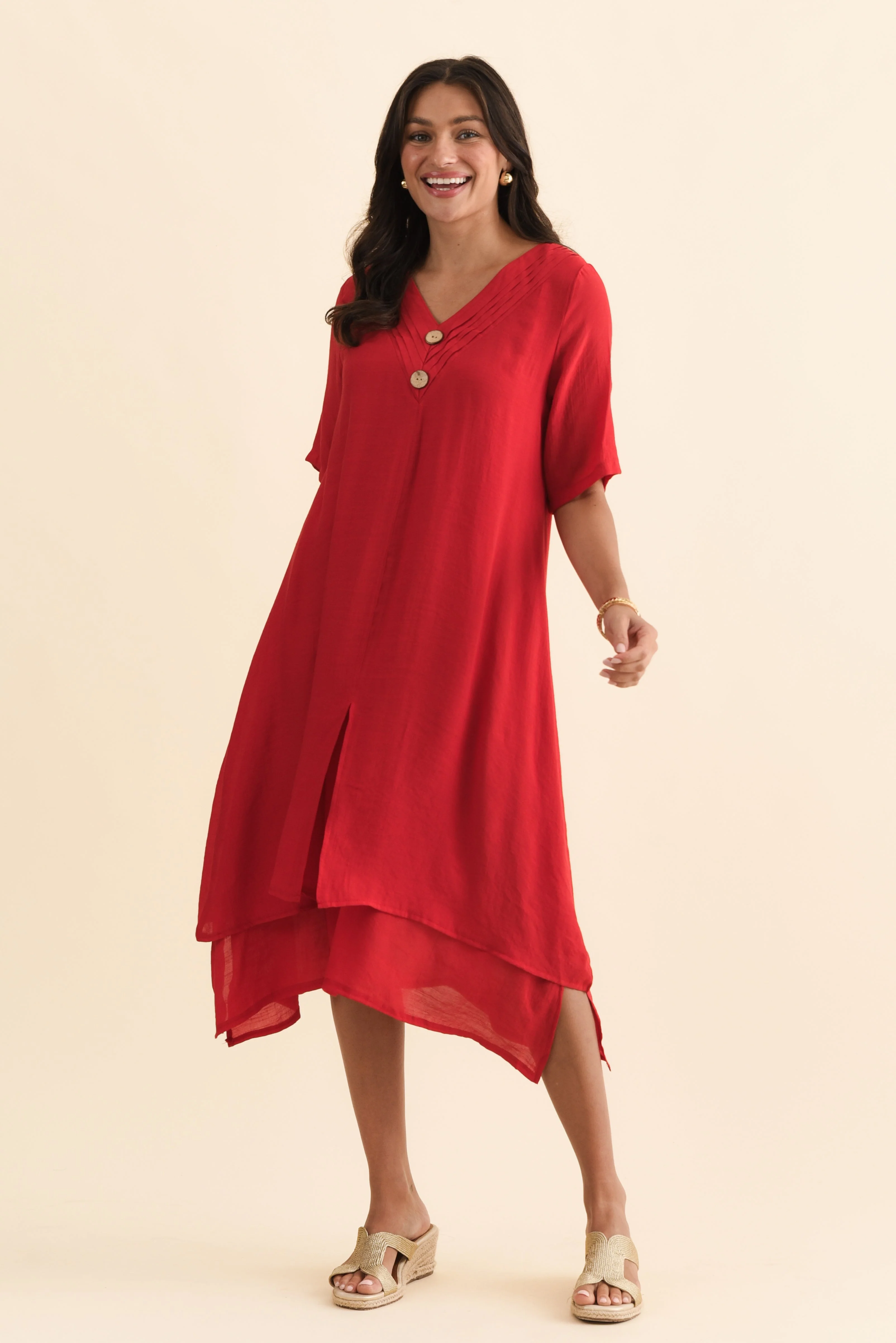 Nala Red Layers Dress - Image 2