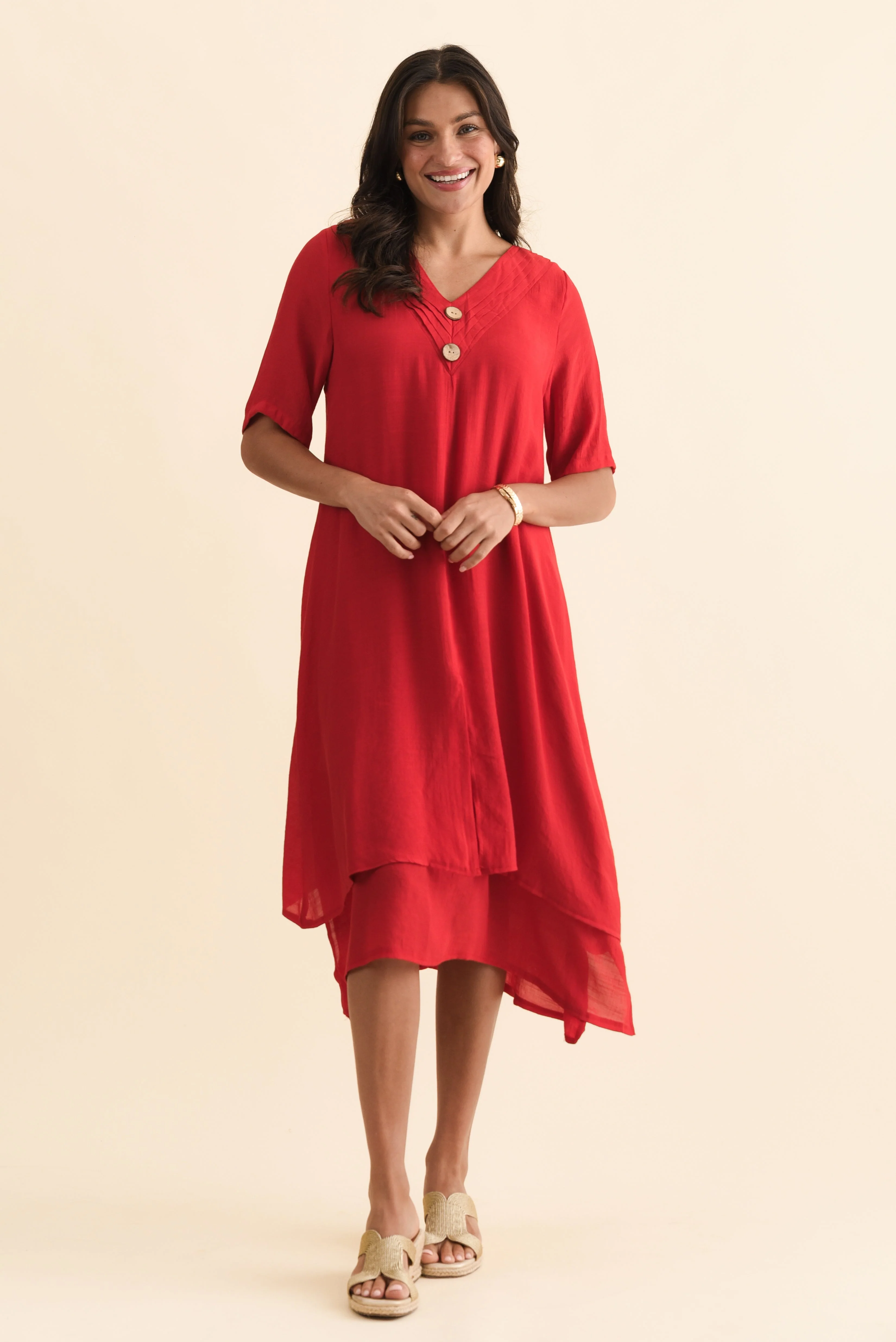Nala Red Layers Dress - Image 6