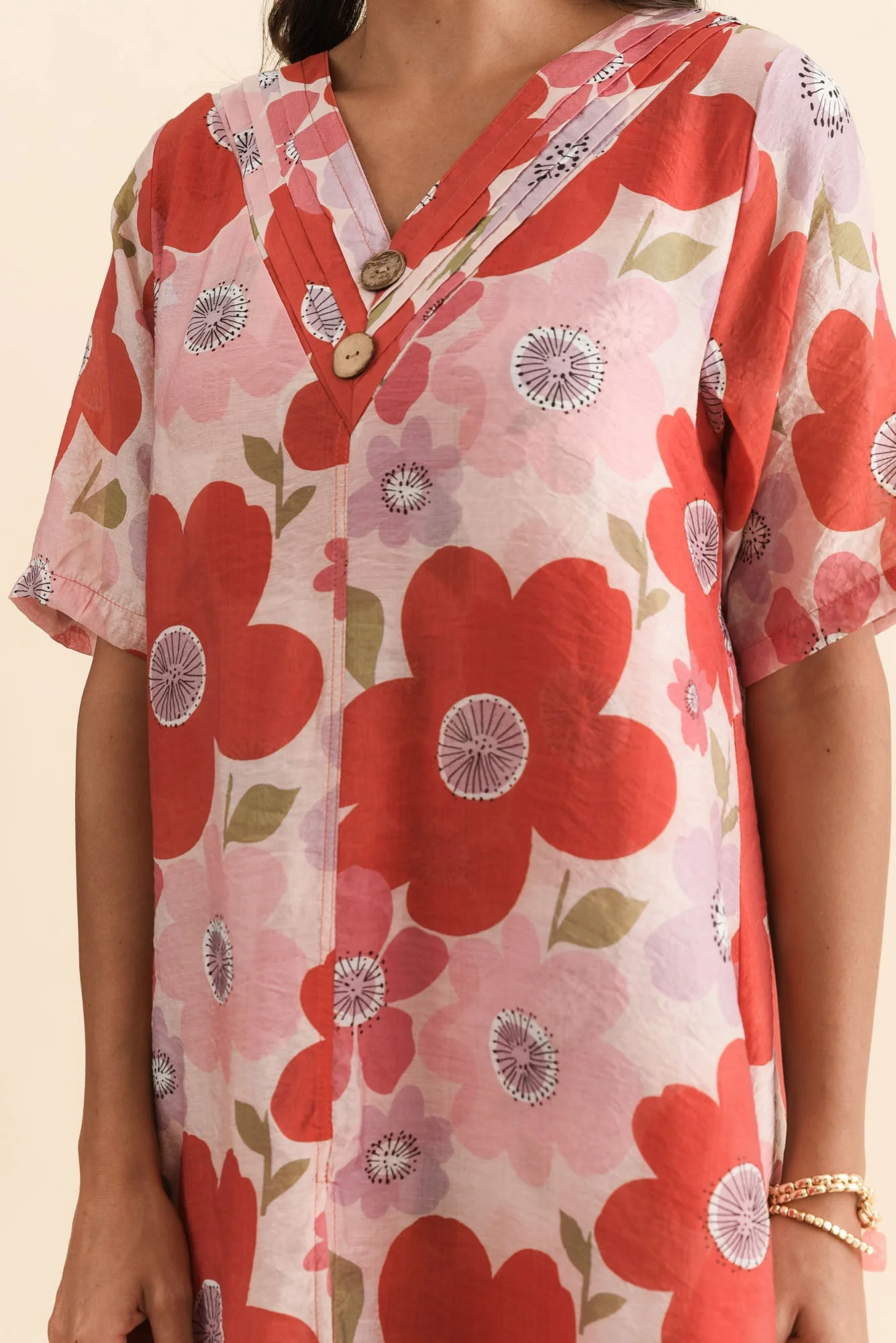 Nala Red Poppy Layers Dress - Image 5