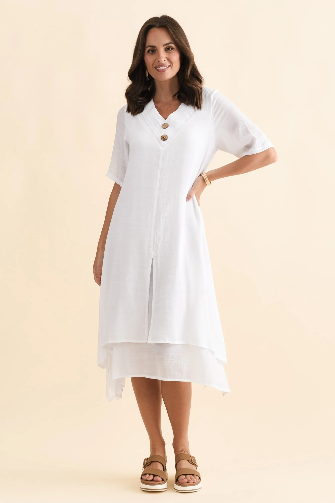 Nala White Layers Dress - Image 2