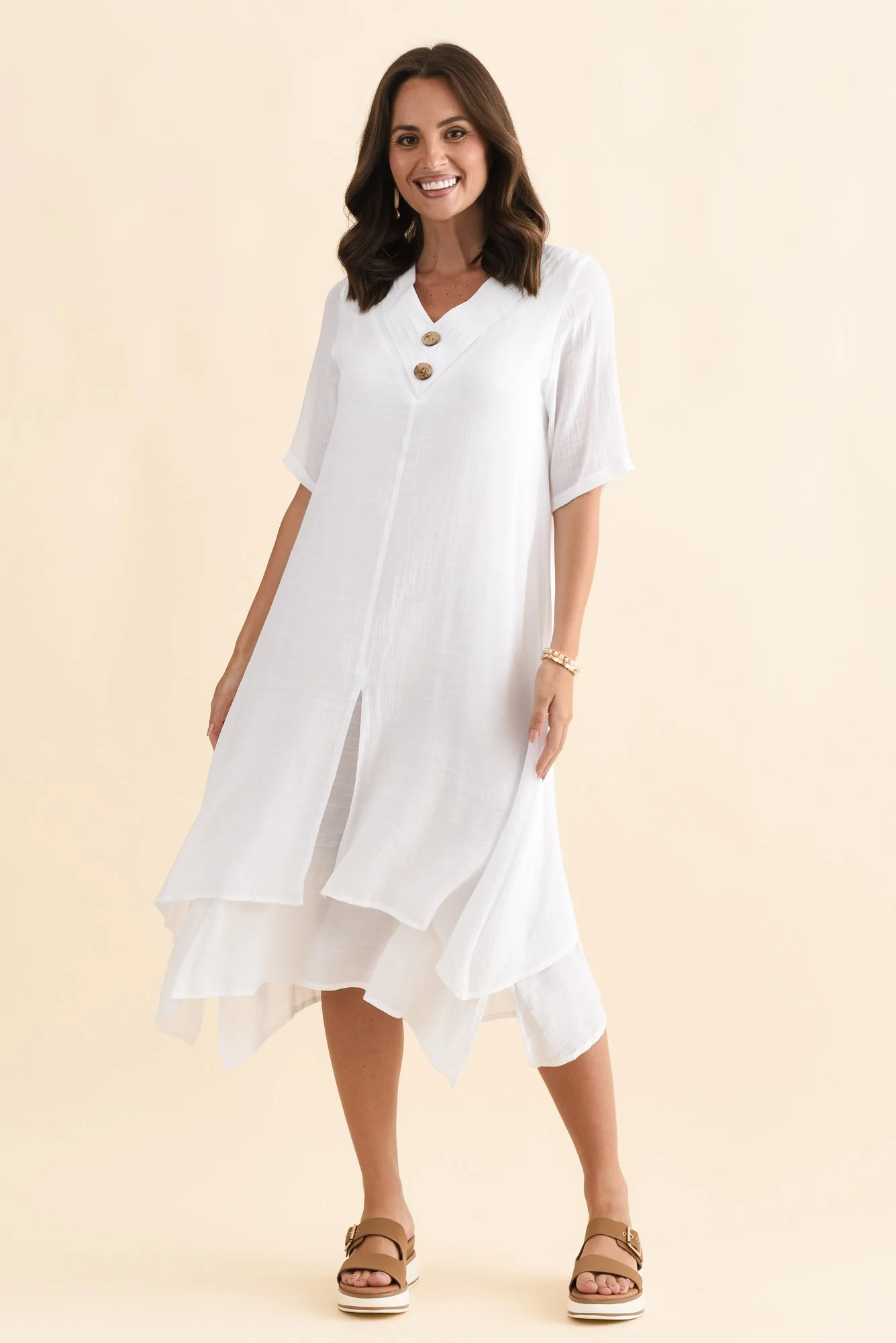 Nala White Layers Dress - Image 3