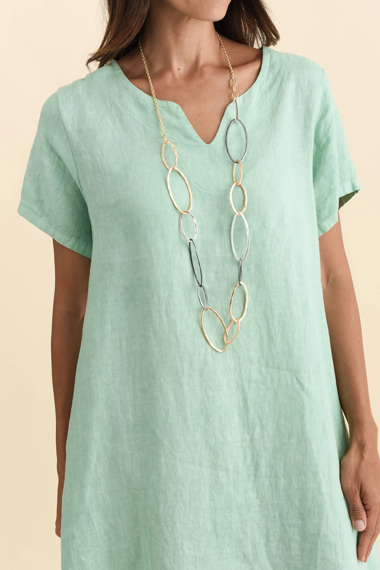Nara Aqua Linen Pocket Dress - Image 5