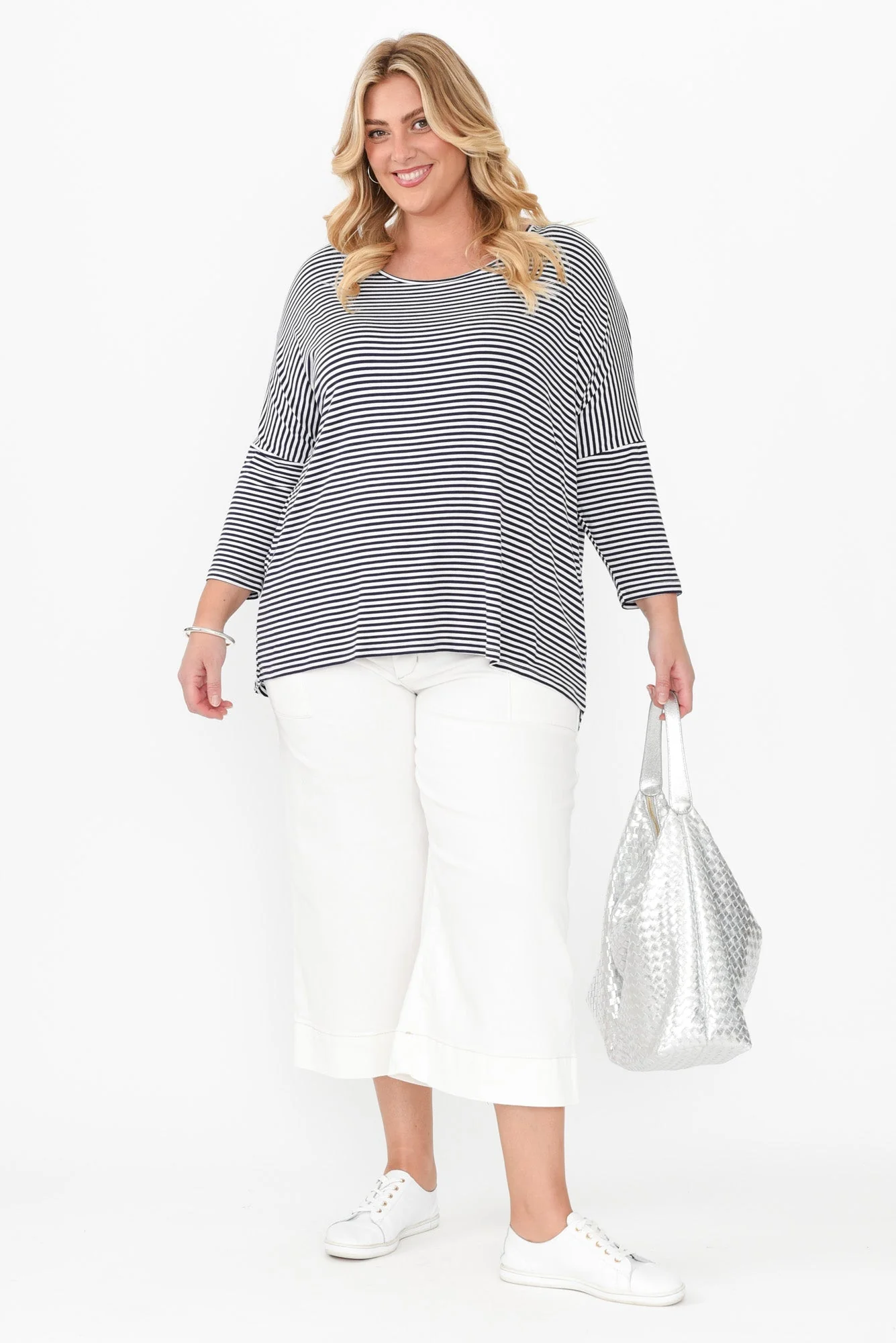 Narcy Ivory Wide Leg Jeans - Image 9