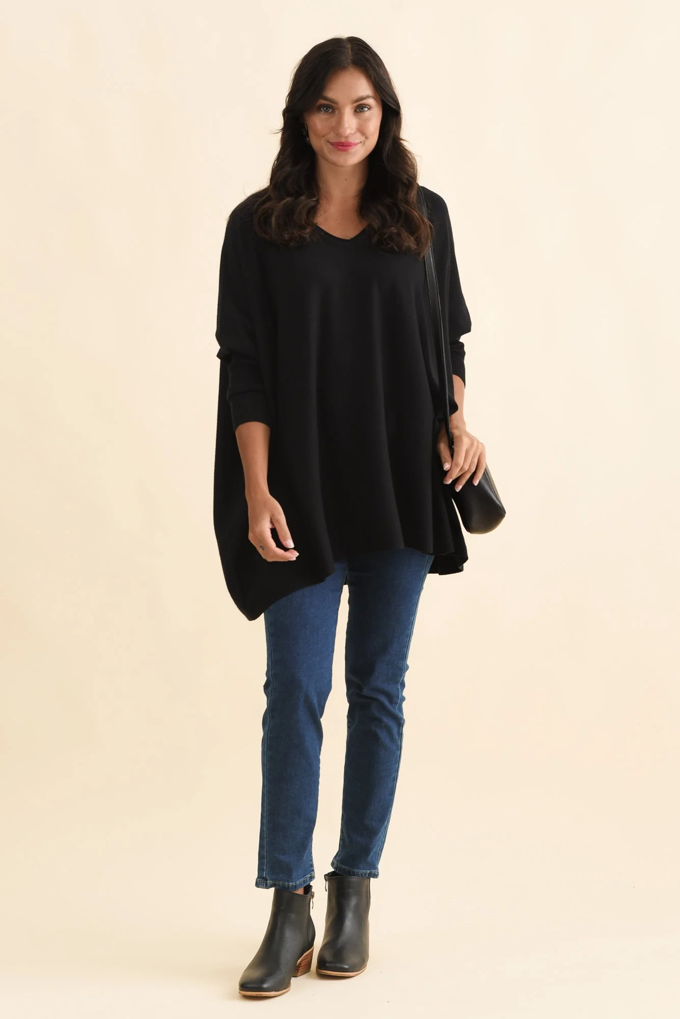 Nastia Black Wool Blend Sweater - Image 2