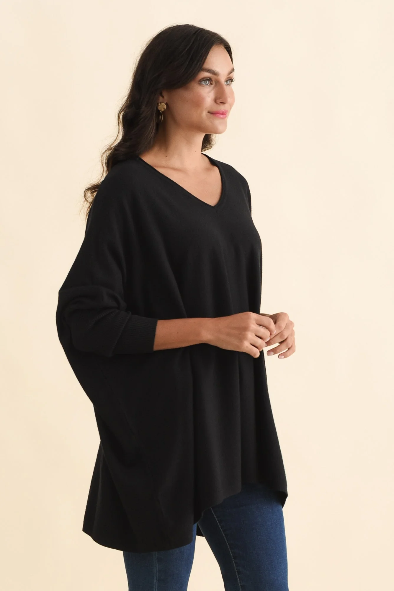 Nastia Black Wool Blend Sweater - Image 3