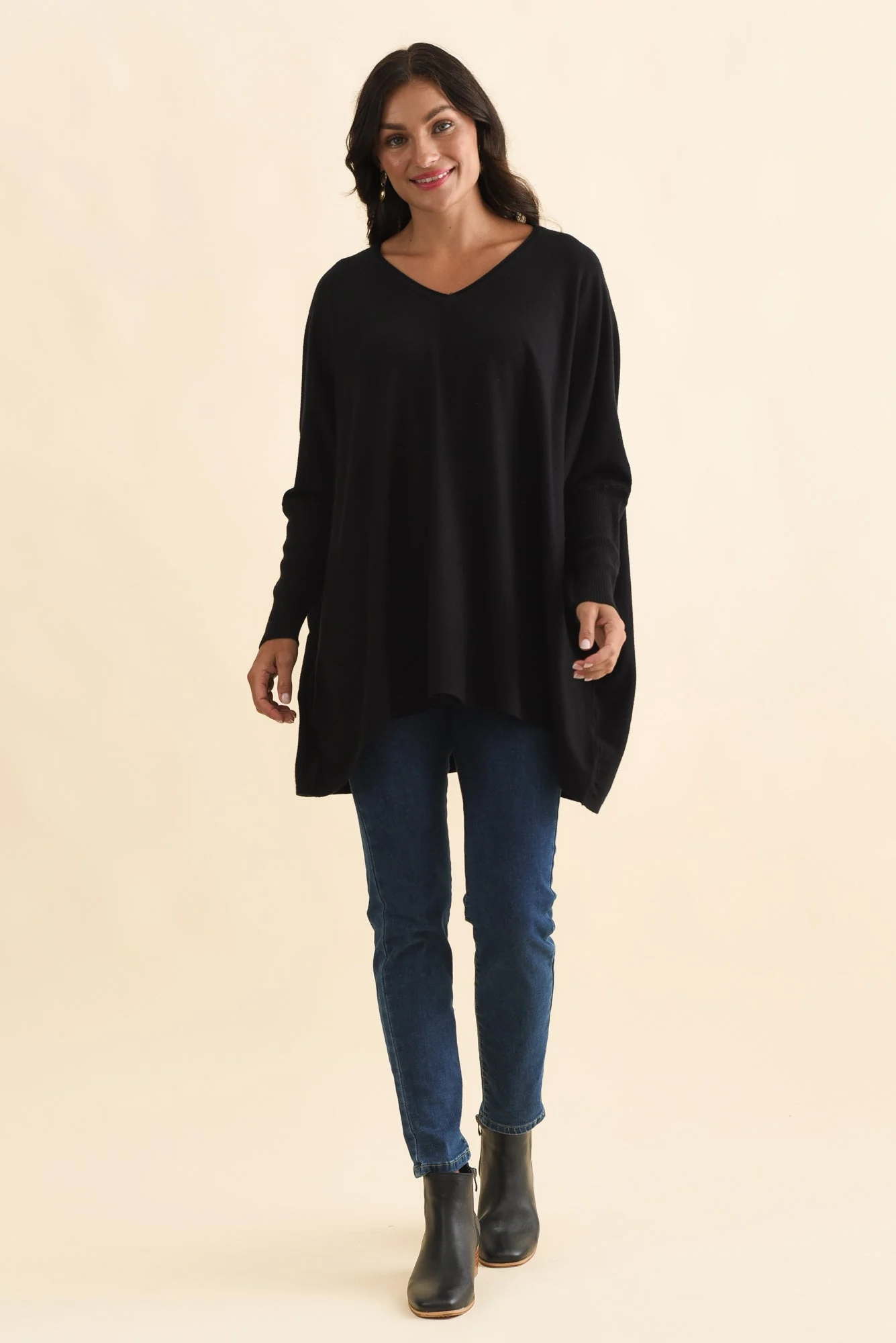 Nastia Black Wool Blend Sweater - Image 6
