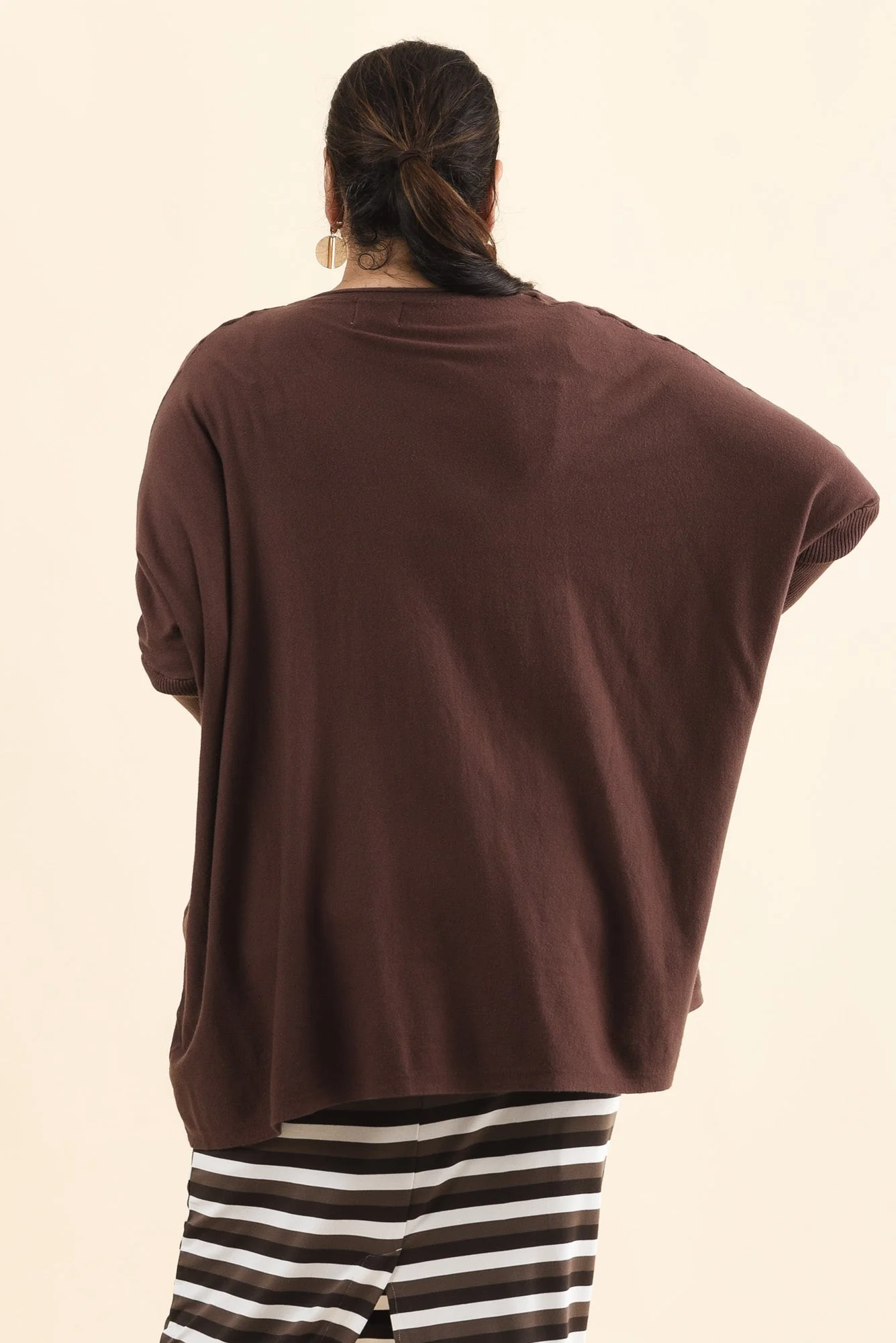 Nastia Brown Wool Blend Sweater - Image 11