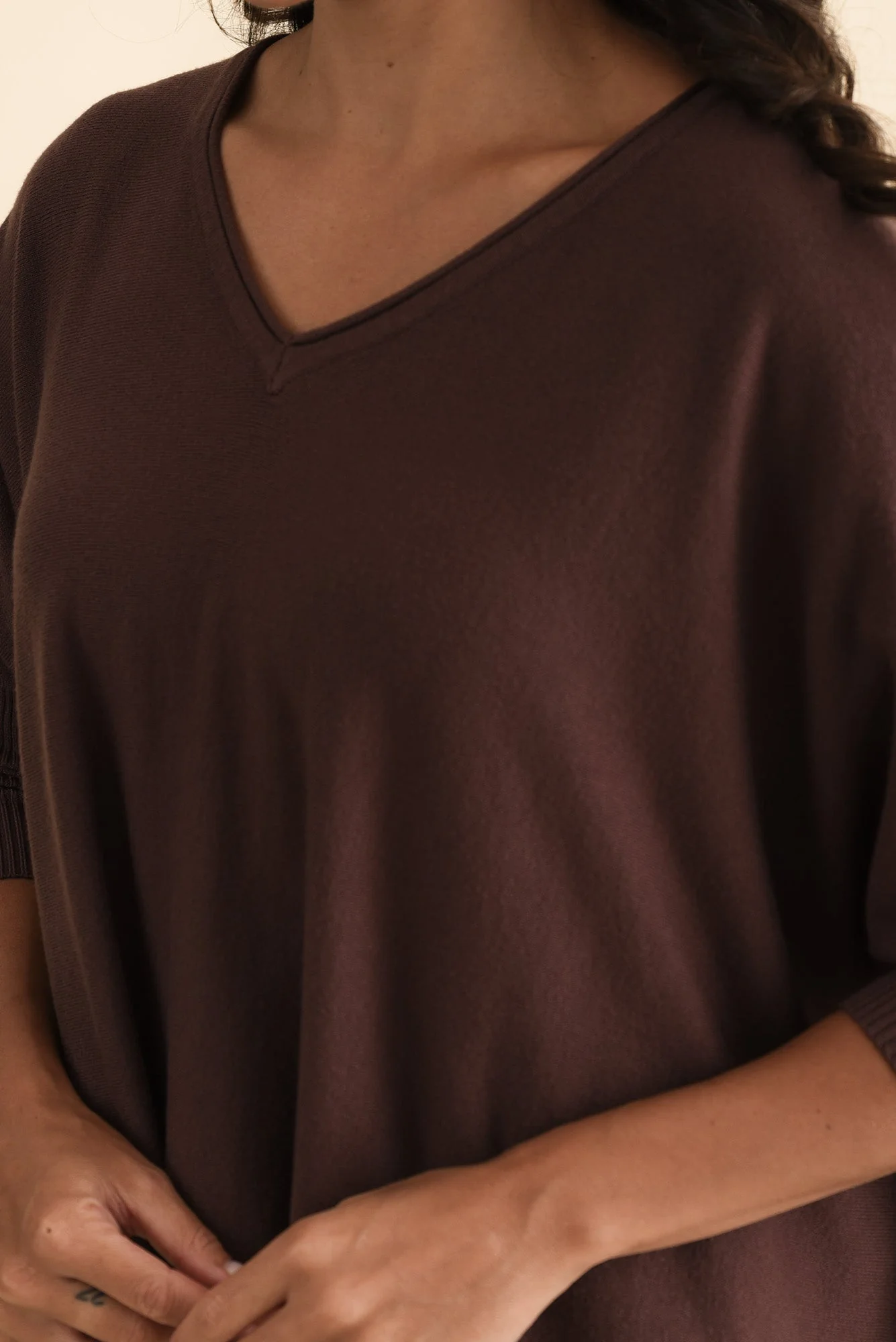Nastia Brown Wool Blend Sweater - Image 6
