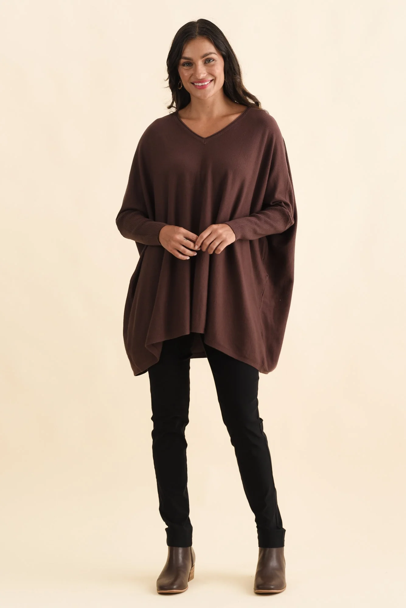Nastia Brown Wool Blend Sweater - Image 7