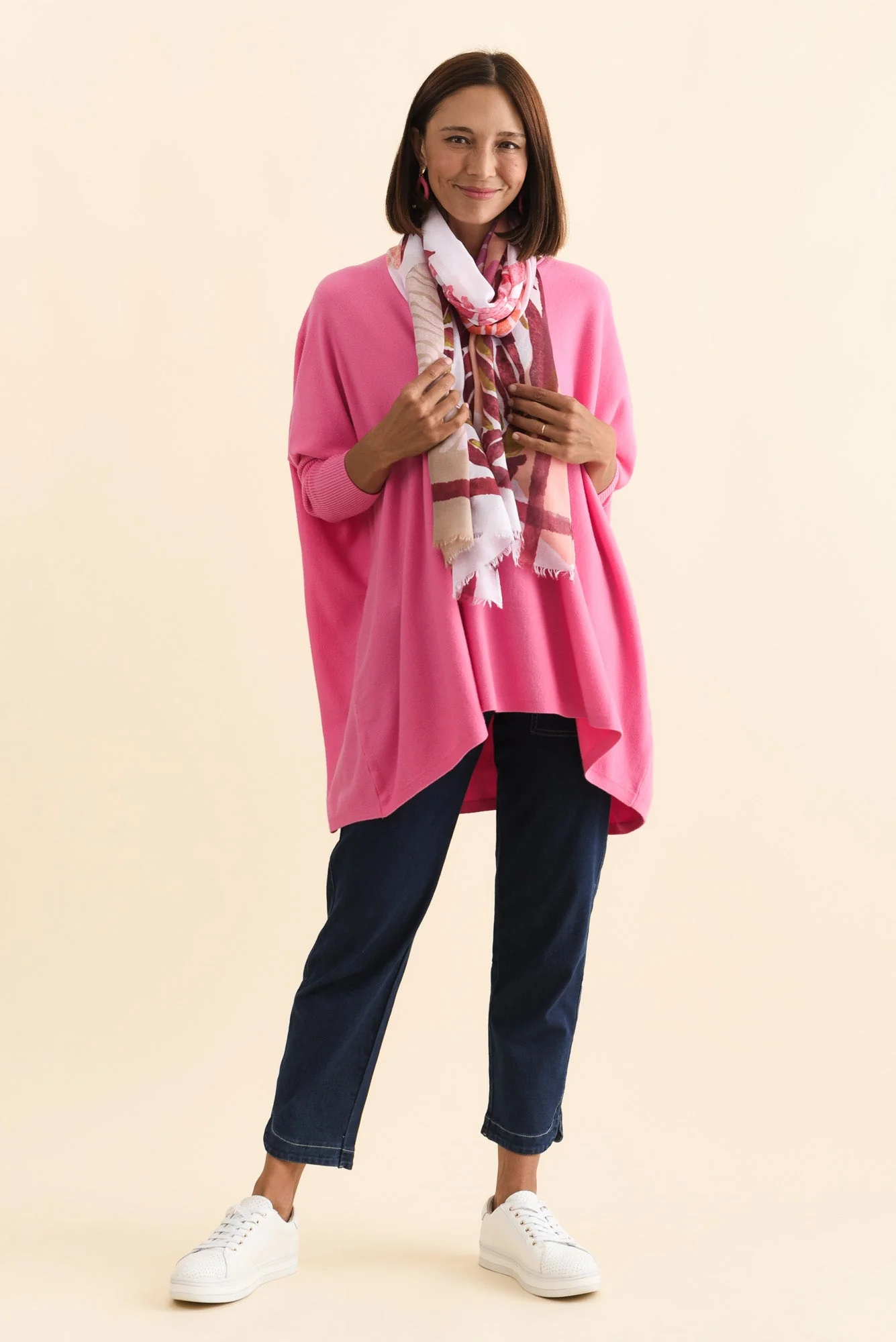 Nastia Hot Pink Wool Blend Sweater - Image 3