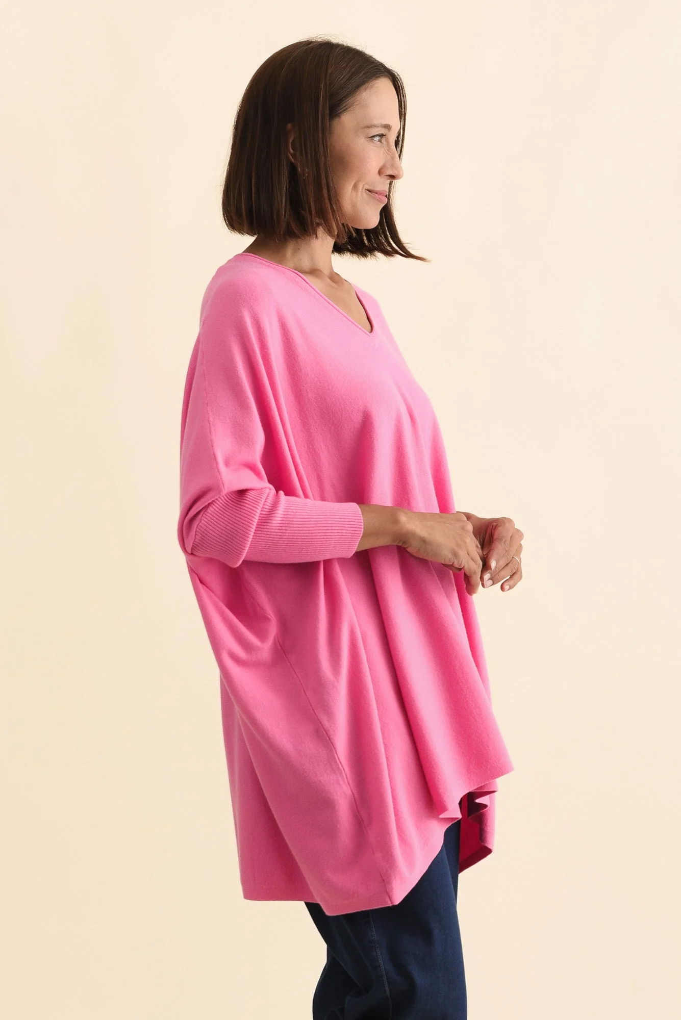Nastia Hot Pink Wool Blend Sweater - Image 4